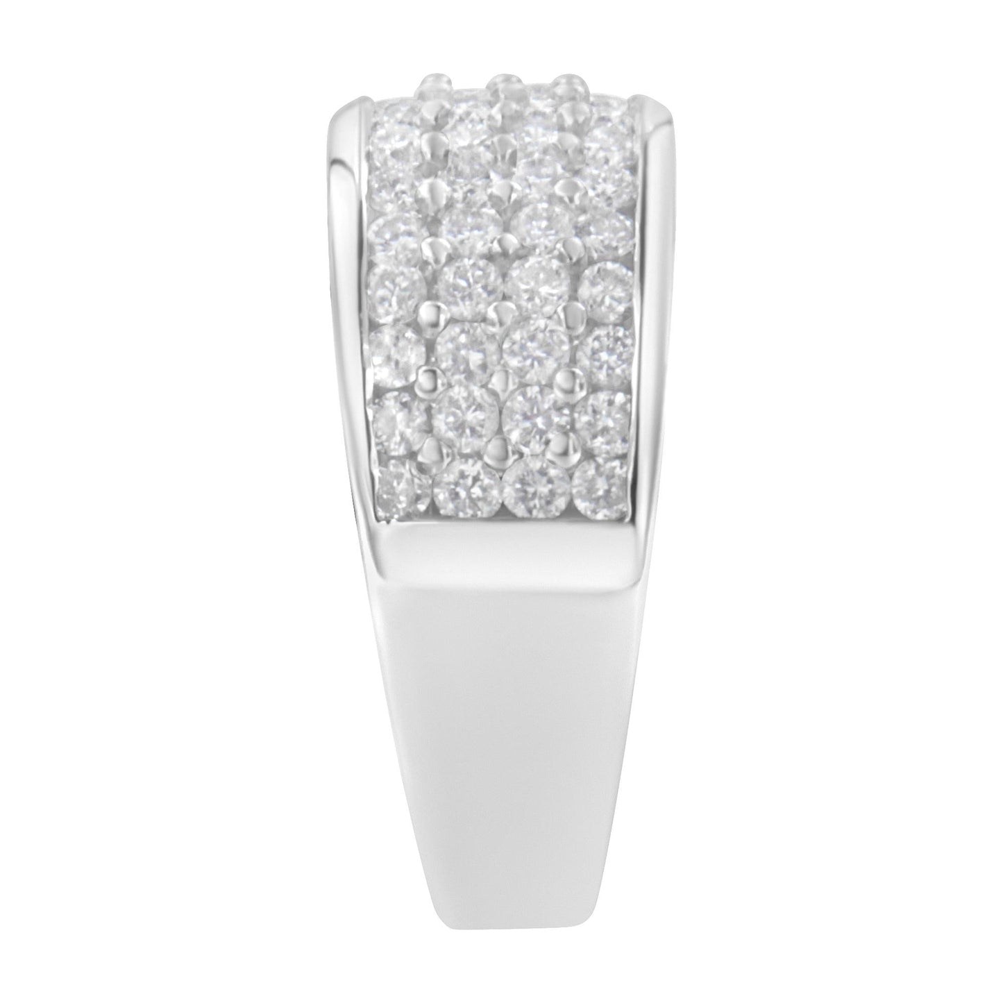14K White Gold Round Cut Diamond Ring (1.0 Cttw, H-I Color, SI2-I1 Clarity)-4