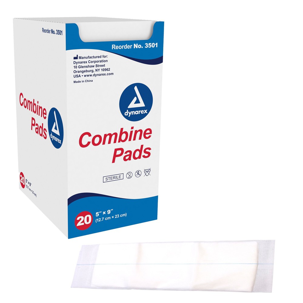 Dynarex Sterile Combine Pad 5 X 9 20 Pack
