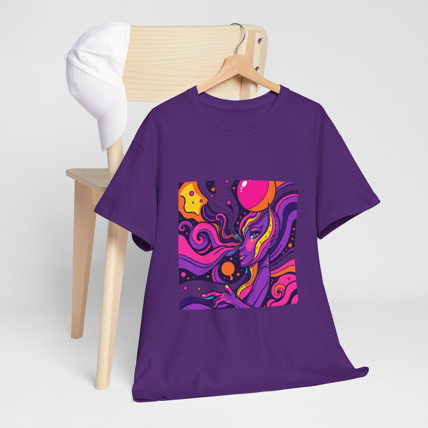 Vibrant Psychedelic Art Tee, Bohemian Graphic T-Shirt, Unisex Cotton Tee, Fashionable Casual Wear, Perfect Gift for Art Lovers