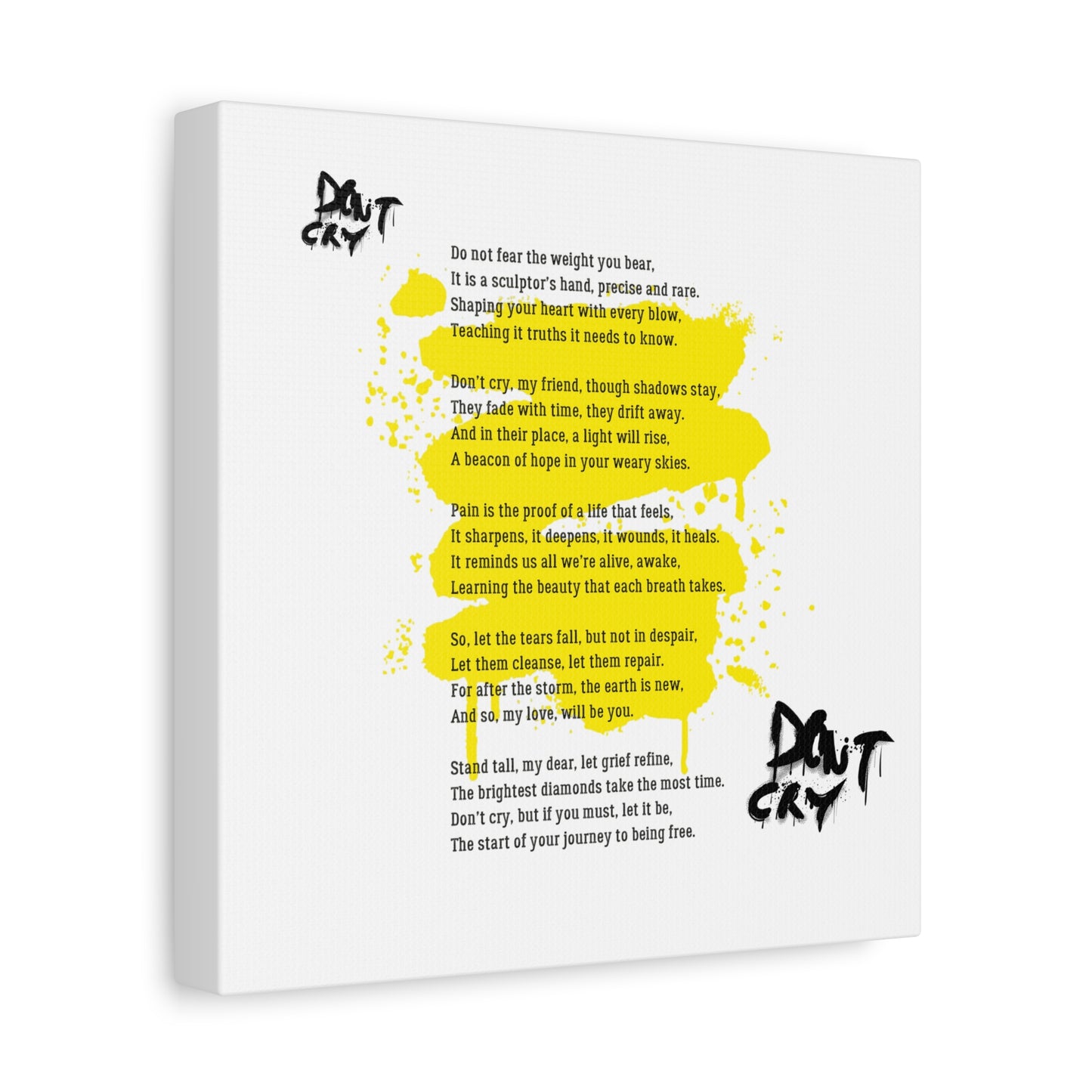 Inspirational Canvas Wall Art, Motivational Decor, Positive Quote, Home Office Wall Hanging, Unique Gift Idea, Modern Art Print