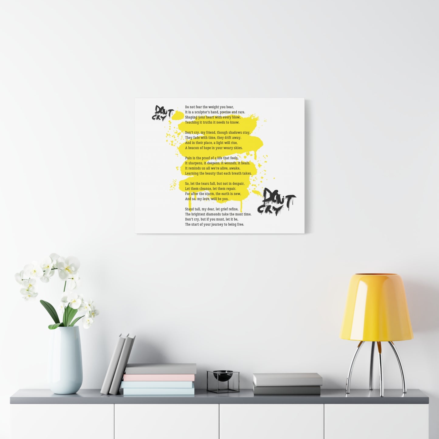 Inspirational Canvas Wall Art, Motivational Decor, Positive Quote, Home Office Wall Hanging, Unique Gift Idea, Modern Art Print