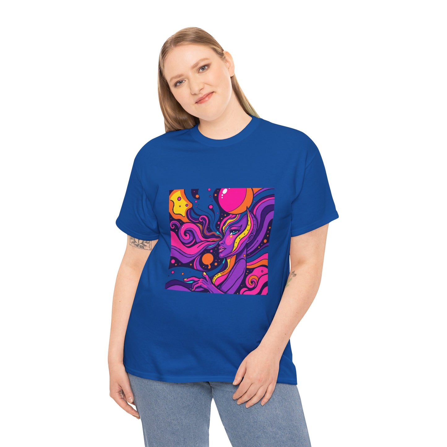 Vibrant Psychedelic Art Tee, Bohemian Graphic T-Shirt, Unisex Cotton Tee, Fashionable Casual Wear, Perfect Gift for Art Lovers