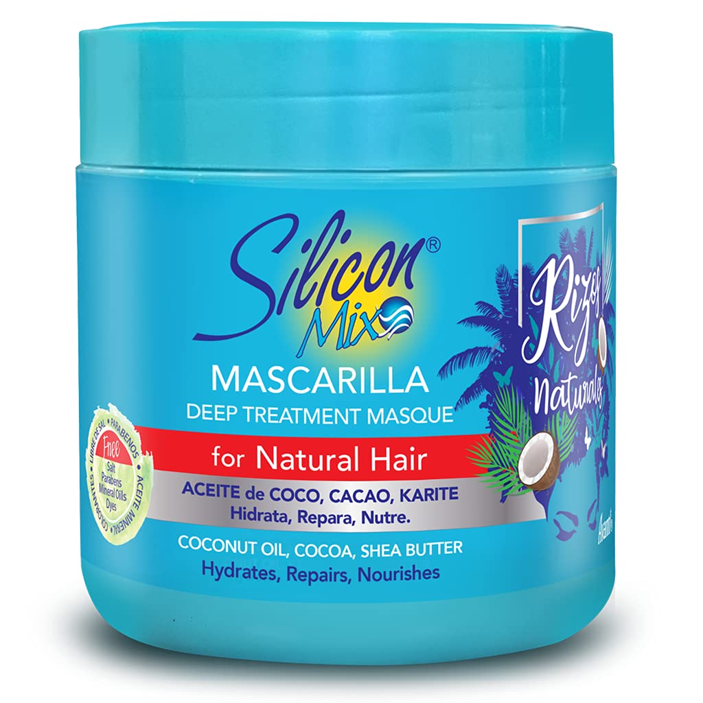 Silicon Mix Rizos Natural Hair Mask for Natural Wavy and Curly Hair - Intensive Moisturising Hair Mask