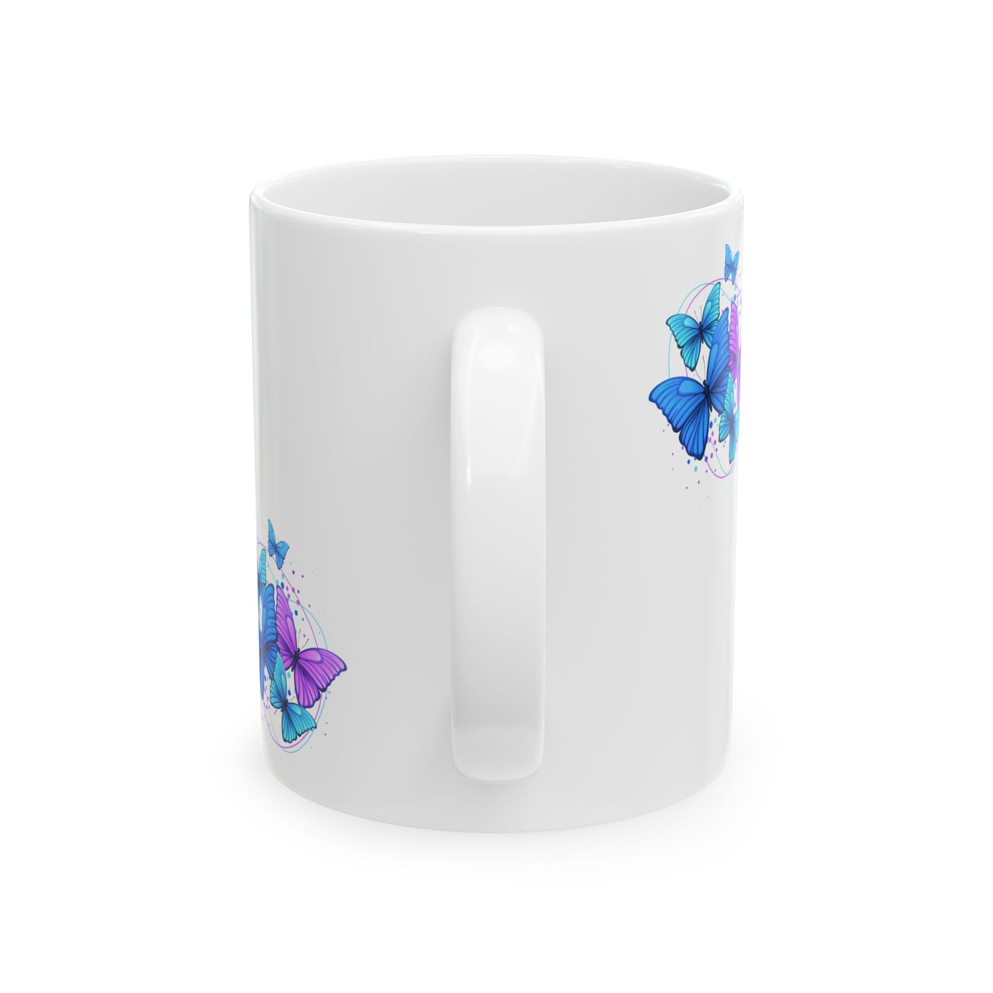 Artistic Butterfly Crystal Woman Ceramic Mug - Modern Line Art, Butterfly Design, Cute Gift, Home Decor, Coffee Lover, Artistic Print
