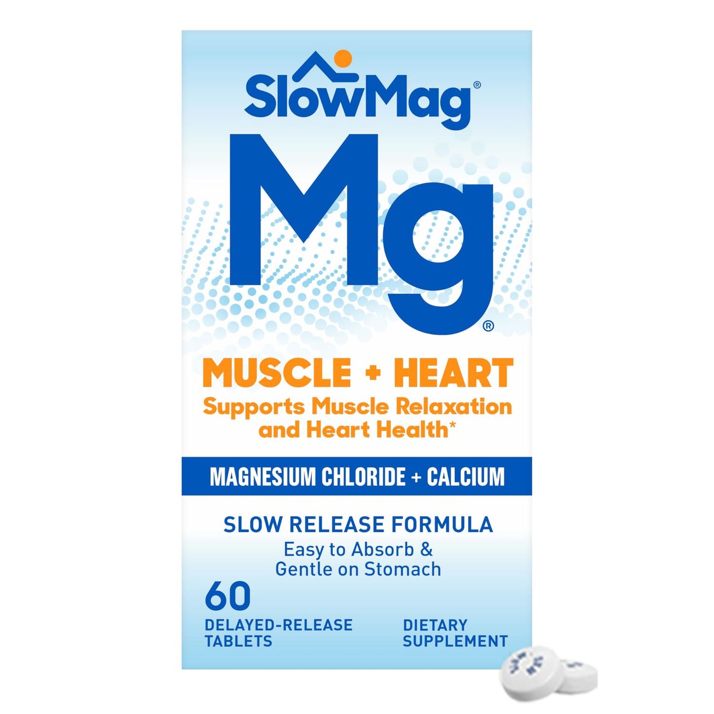 SlowMag Mg Muscle + Heart 60 Delayed- Release Tablets