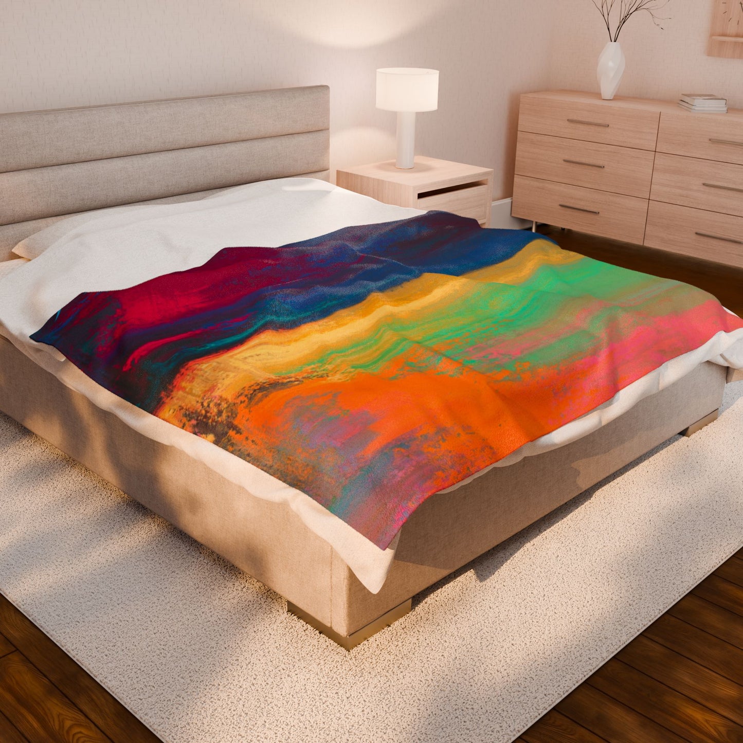 Vibrant Velveteen Plush Blanket | Cozy Throw for Home Decor, Gift for Weddings, Birthdays, Housewarming, Relaxation