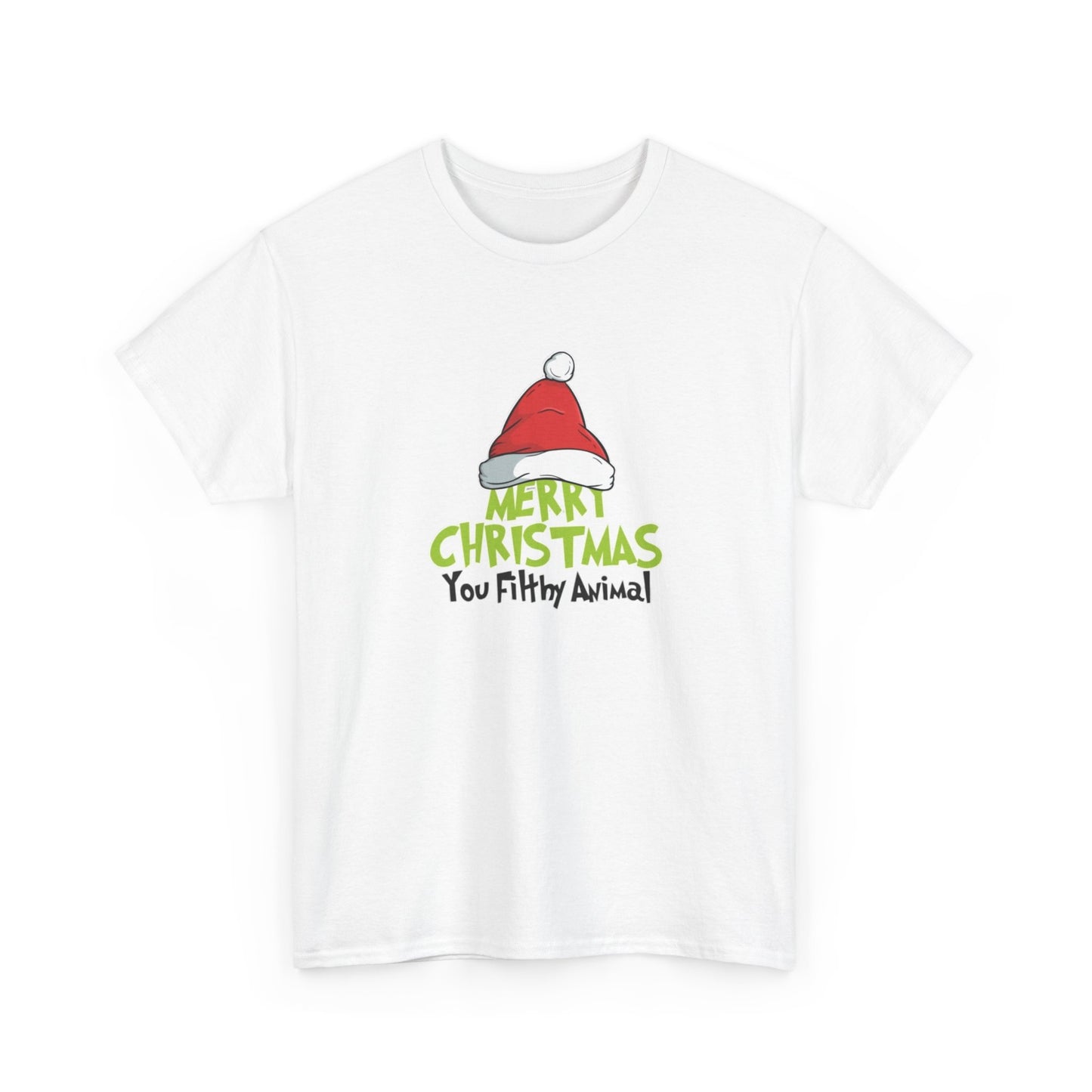 Funny Holiday Tee, Merry Christmas You Filthy Animal, Unisex Tee, Christmas Gift, Holiday Apparel, Festive Shirt, Party Wear