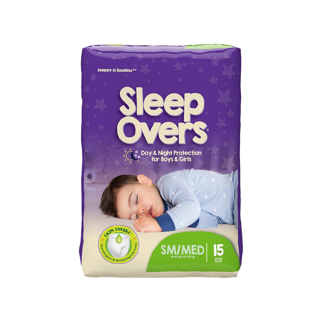 Cuties Sleep Overs Unisex Absorbent Underwear Small / Medium 15Ct