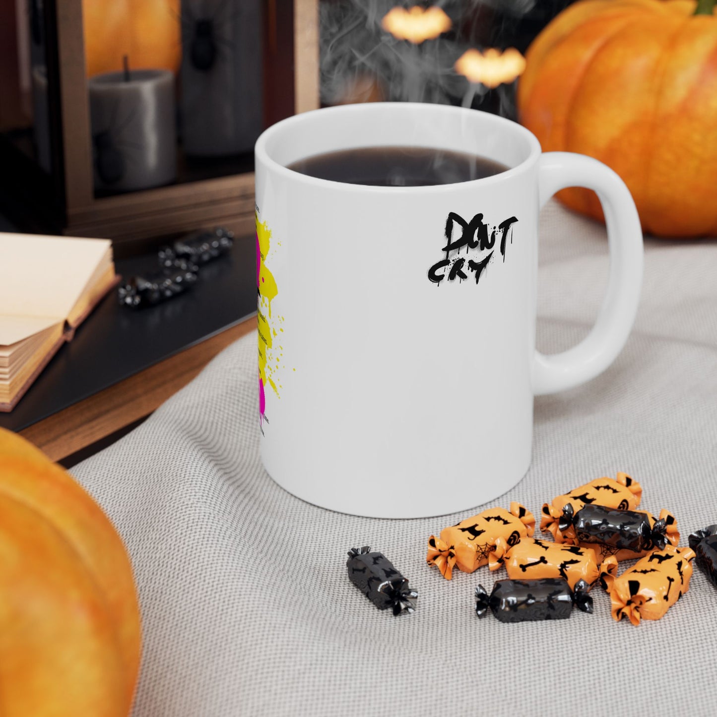 Don't Cry - Motivational Ceramic Mug, Inspirational Poem Quotes Coffee Cup
