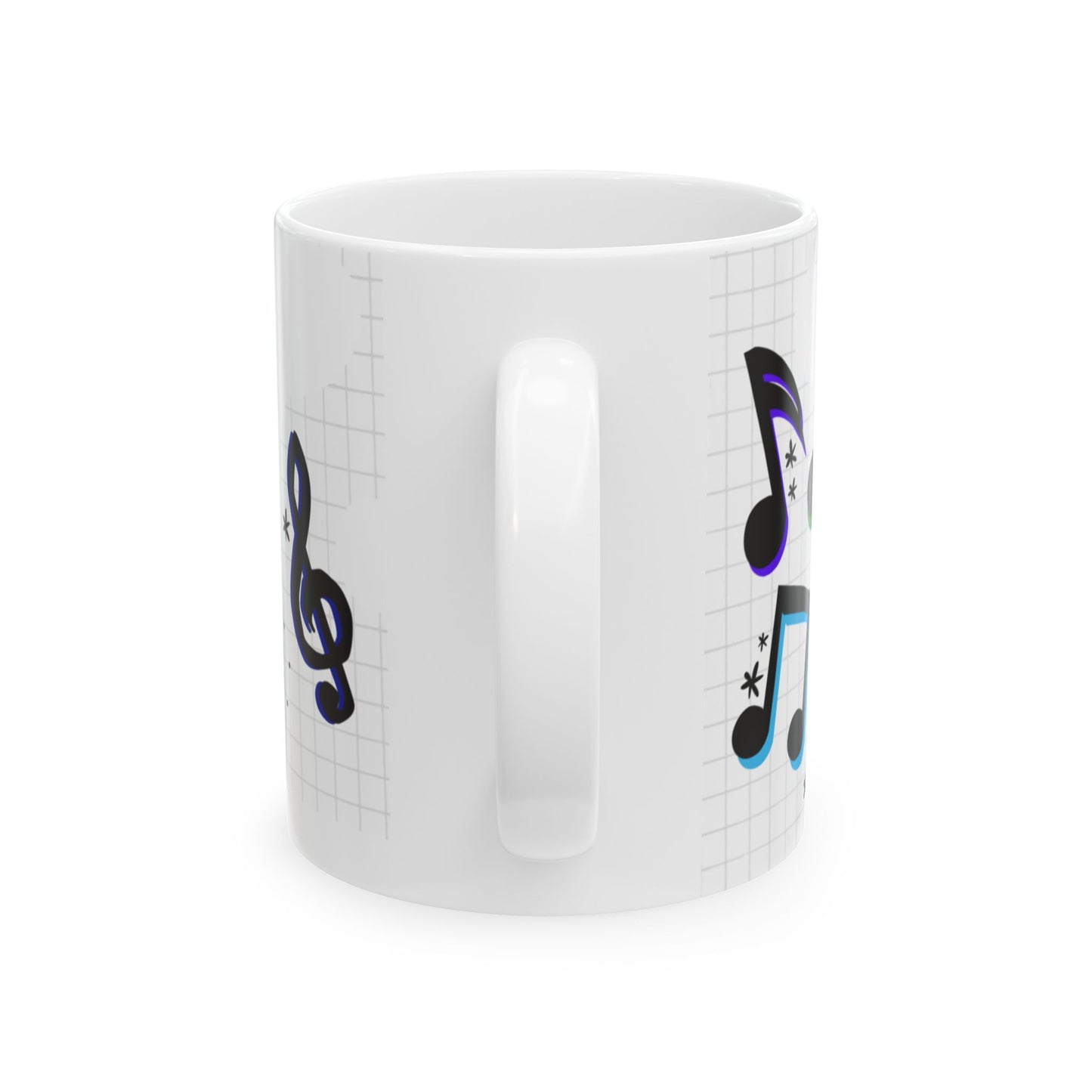 Music is Life Ceramic Mug | Unique Gift for Music Lovers, Birthday, Home Decor, Music Notes Coffee Mug
