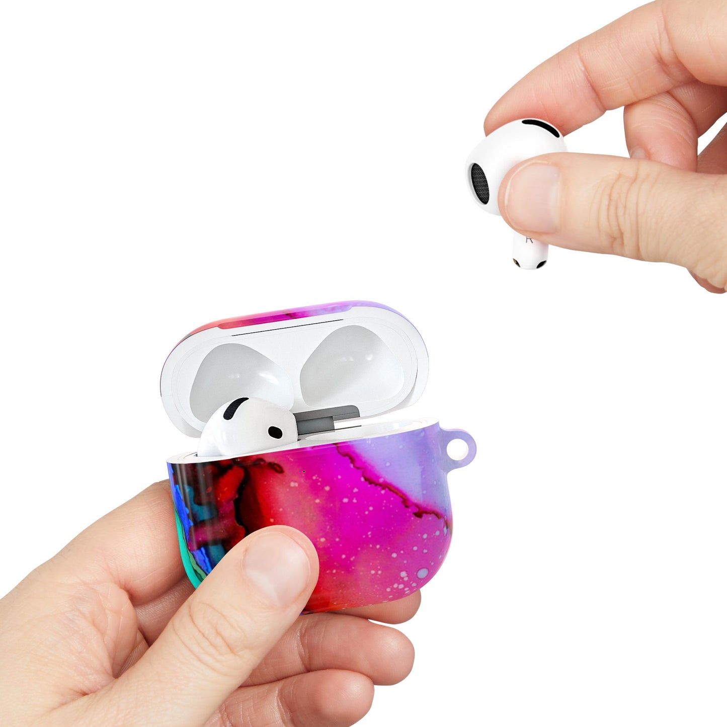 Colorful Marble AirPod Case, Trendy Tech Accessory, Gift for Music Lovers, Unique Earbud Cover for Her, Stylish AirPods Holder