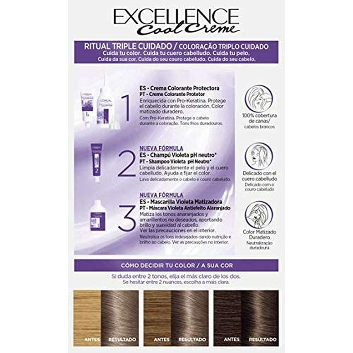 Permanent Colour Creme L'Oreal Make Up Excellence Ash Blonde 7,11 Intense Nº 7,11-Rubio Ceniza Intenso 192 ml-5