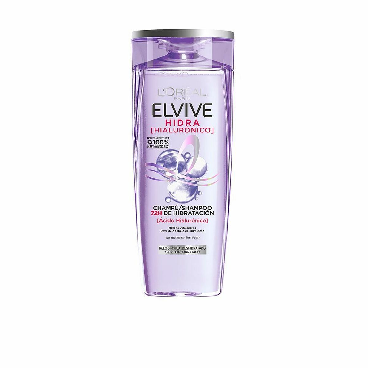Moisturizing Shampoo L'Oreal Make Up Elvive Hidra Hialurónico 370 ml Hyaluronic Acid-0