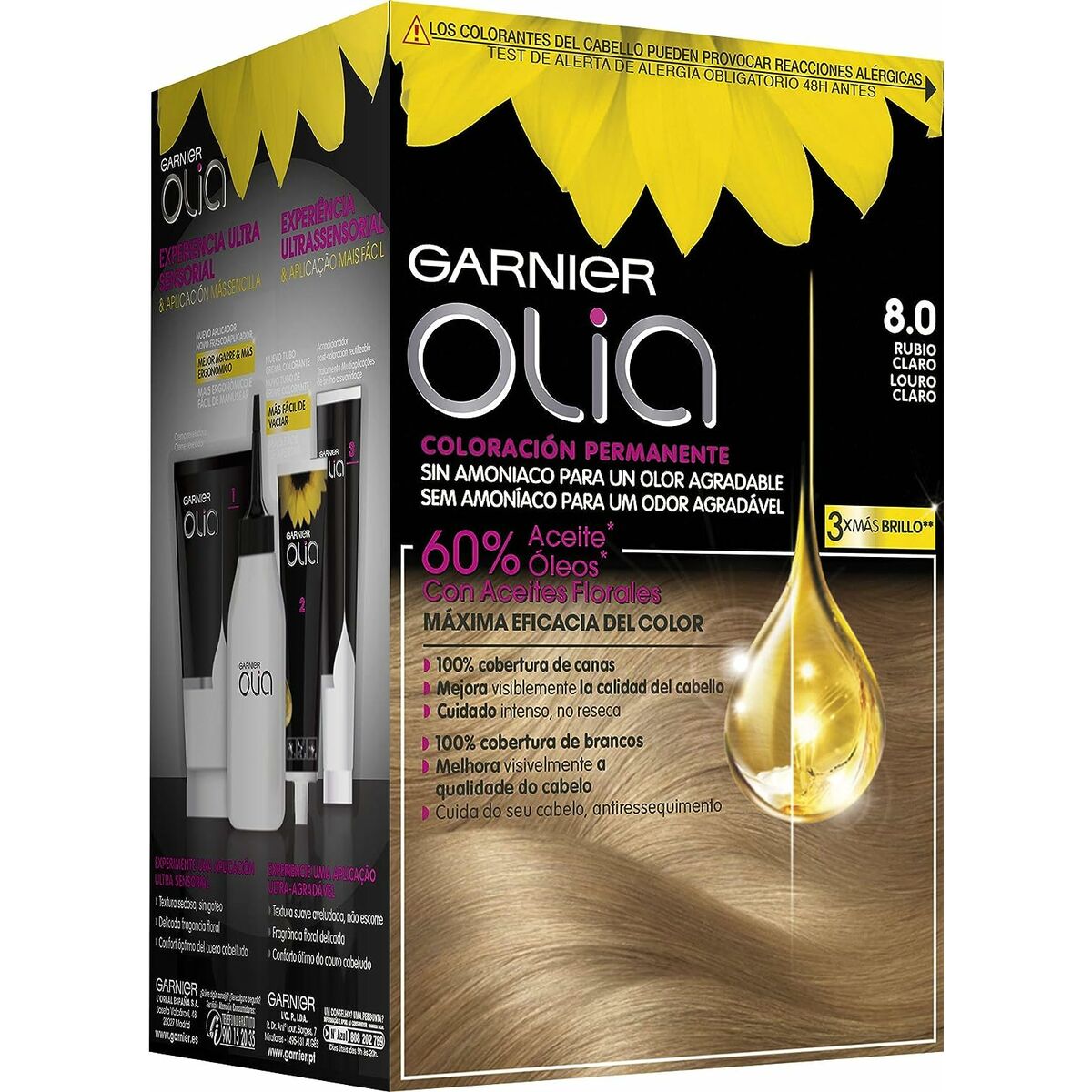 Dye No Ammonia Garnier 1118-35120 Nº 8.0-rubio claro Nº 8,0 Rubio Claro Lote (1 Unit)-2