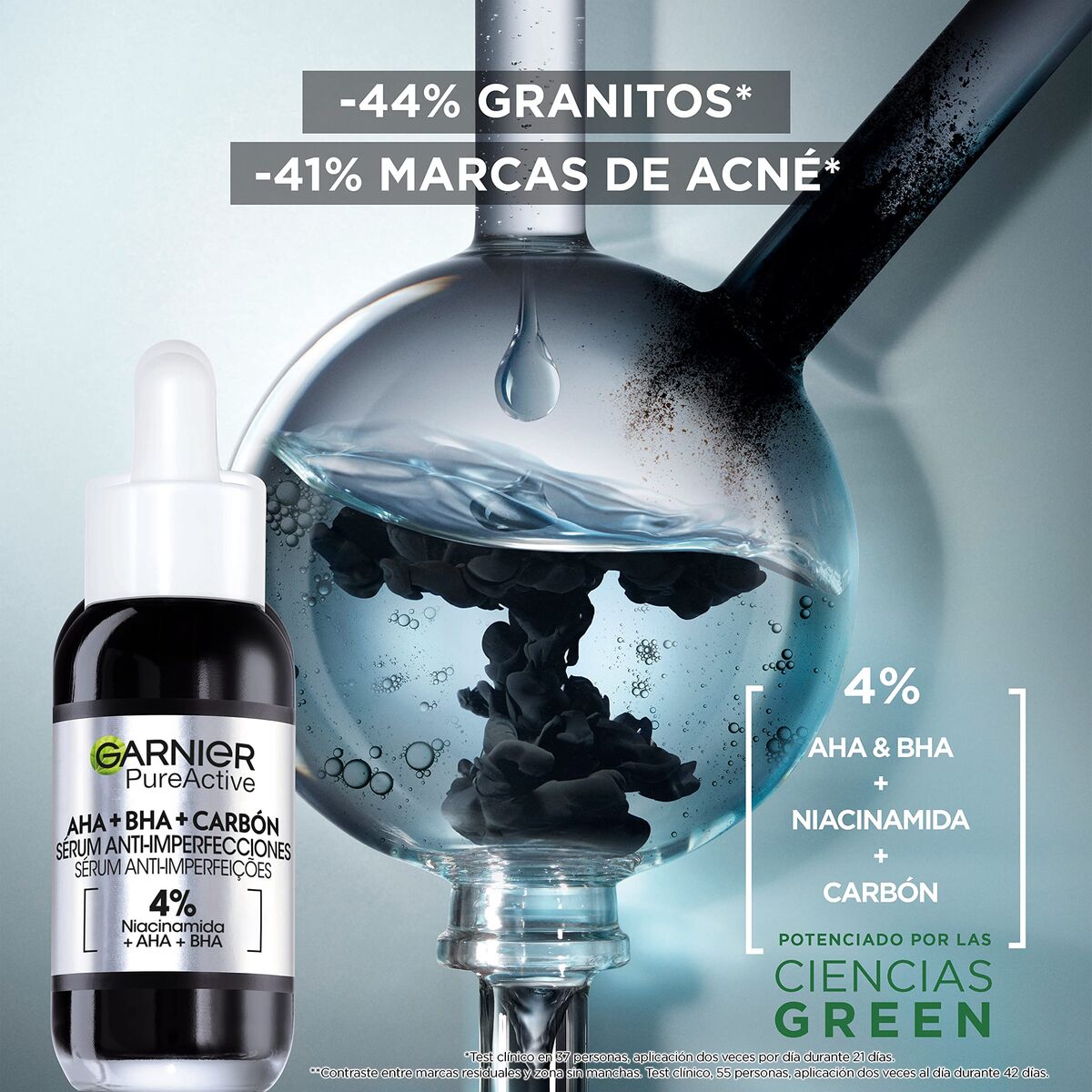 Facial Serum Garnier Pure Active Aha Bha Carbón 30 ml Anti-imperfections-2