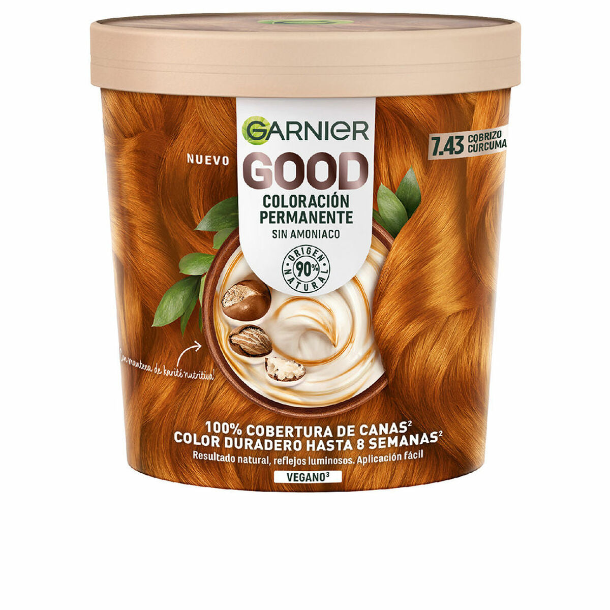 Permanent Colour Garnier Good Nº 7.43 Cobrizo Cúrcuma 217 ml-0