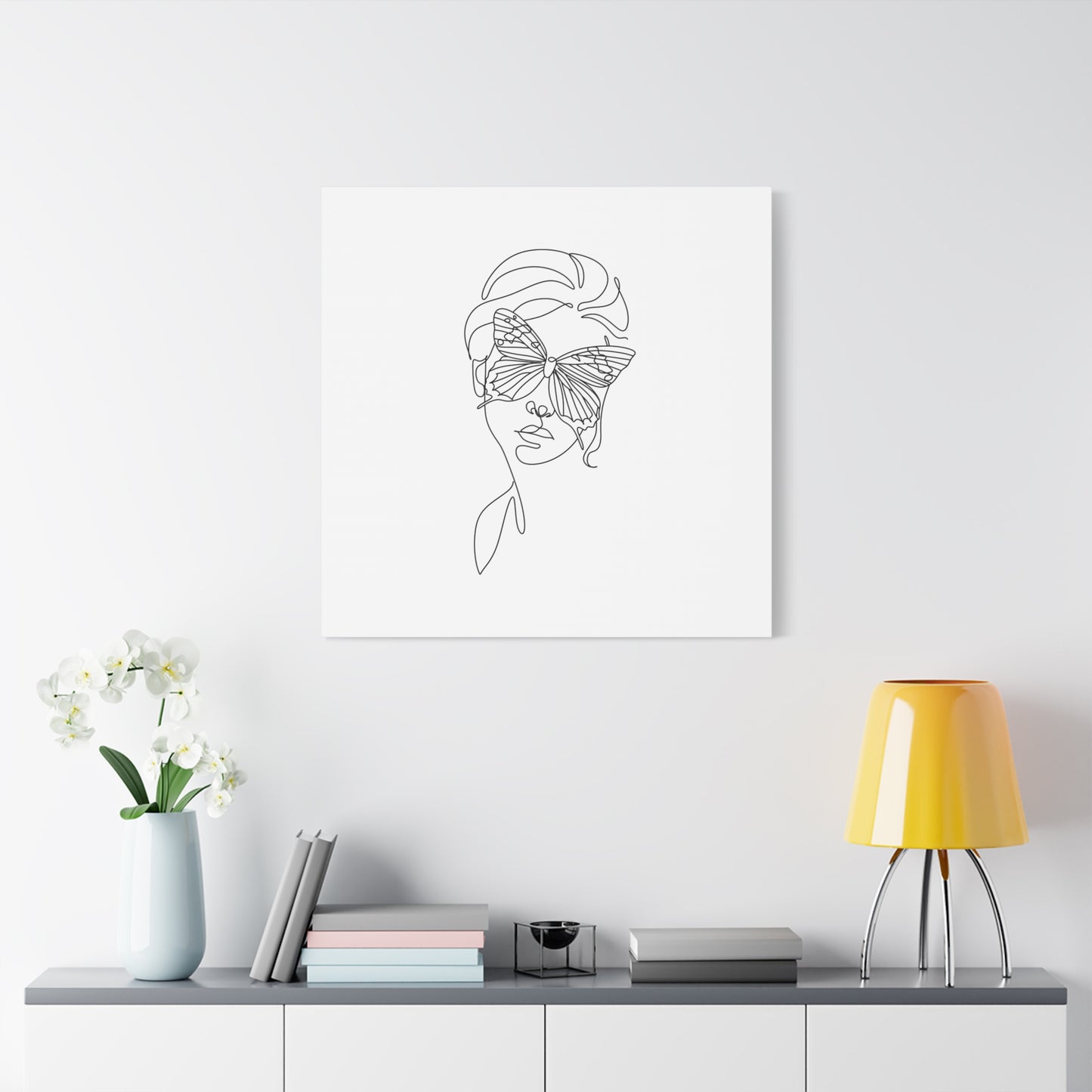 Minimalist Butterfly Canvas Art, Modern Home Decor, Gift for Nature Lovers, Wall Art for Women, Inspirational Wall Art