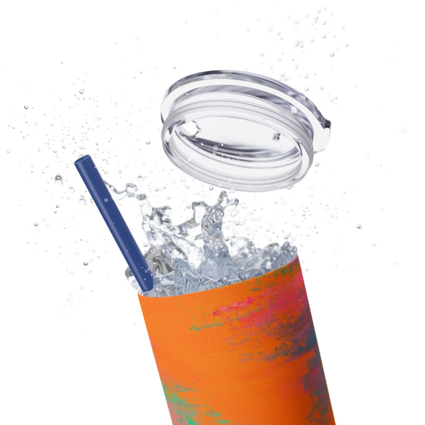 Colorful Ombre Skinny Tumbler with Straw, 20oz | Travel Mugs, Summer Drinkware, Beach Accessories, Gifts for Her, Eco-Friendly