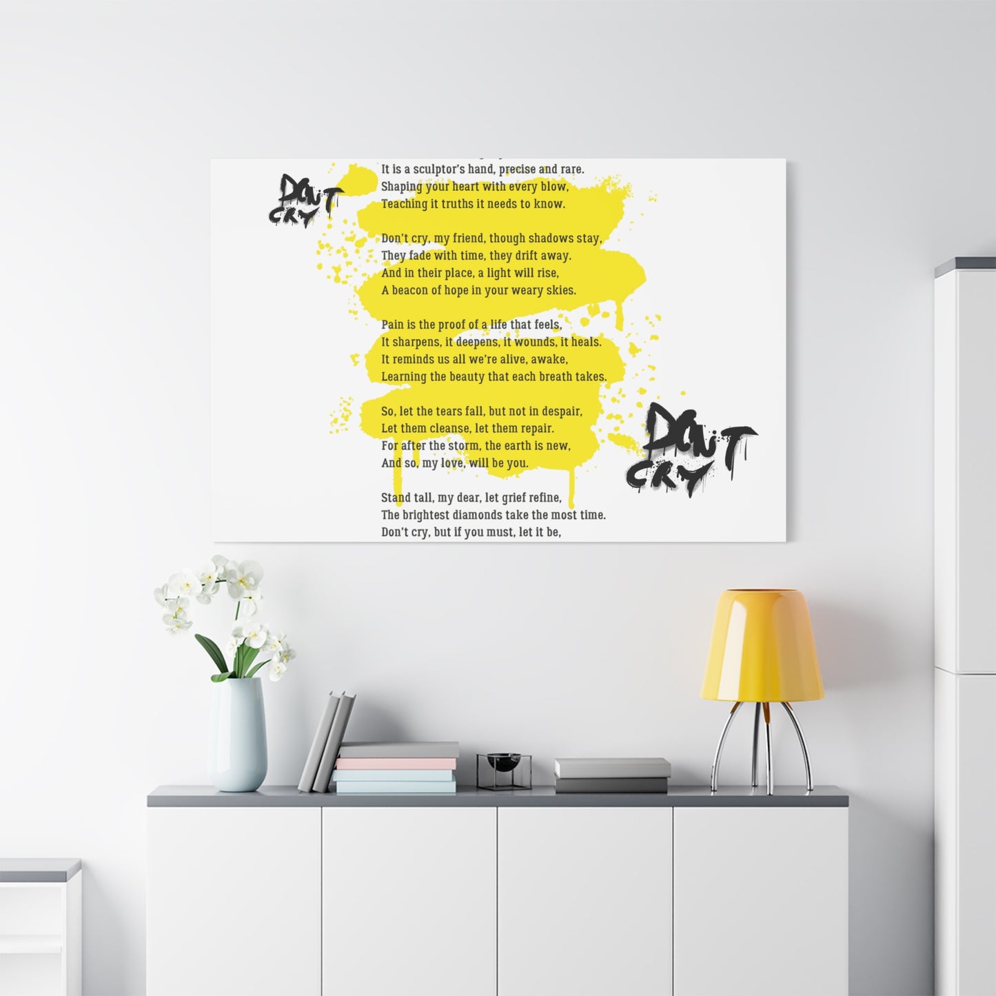 Inspirational Canvas Wall Art, Motivational Decor, Positive Quote, Home Office Wall Hanging, Unique Gift Idea, Modern Art Print