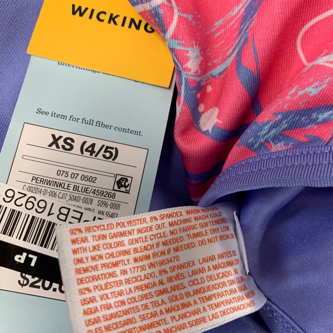 New Cat & Jack Girls XS (4/5) Wicking One Piece Dance Gymnastics Leotard