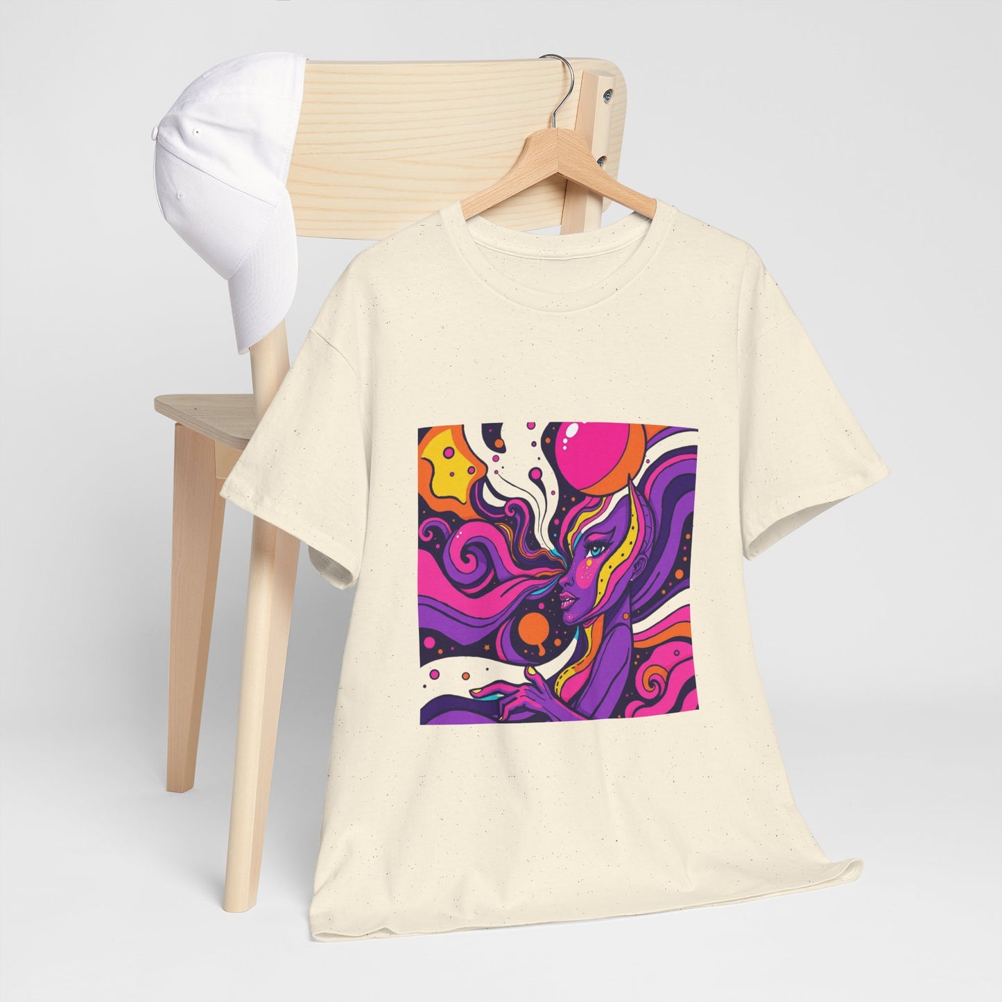 Vibrant Psychedelic Art Tee, Bohemian Graphic T-Shirt, Unisex Cotton Tee, Fashionable Casual Wear, Perfect Gift for Art Lovers