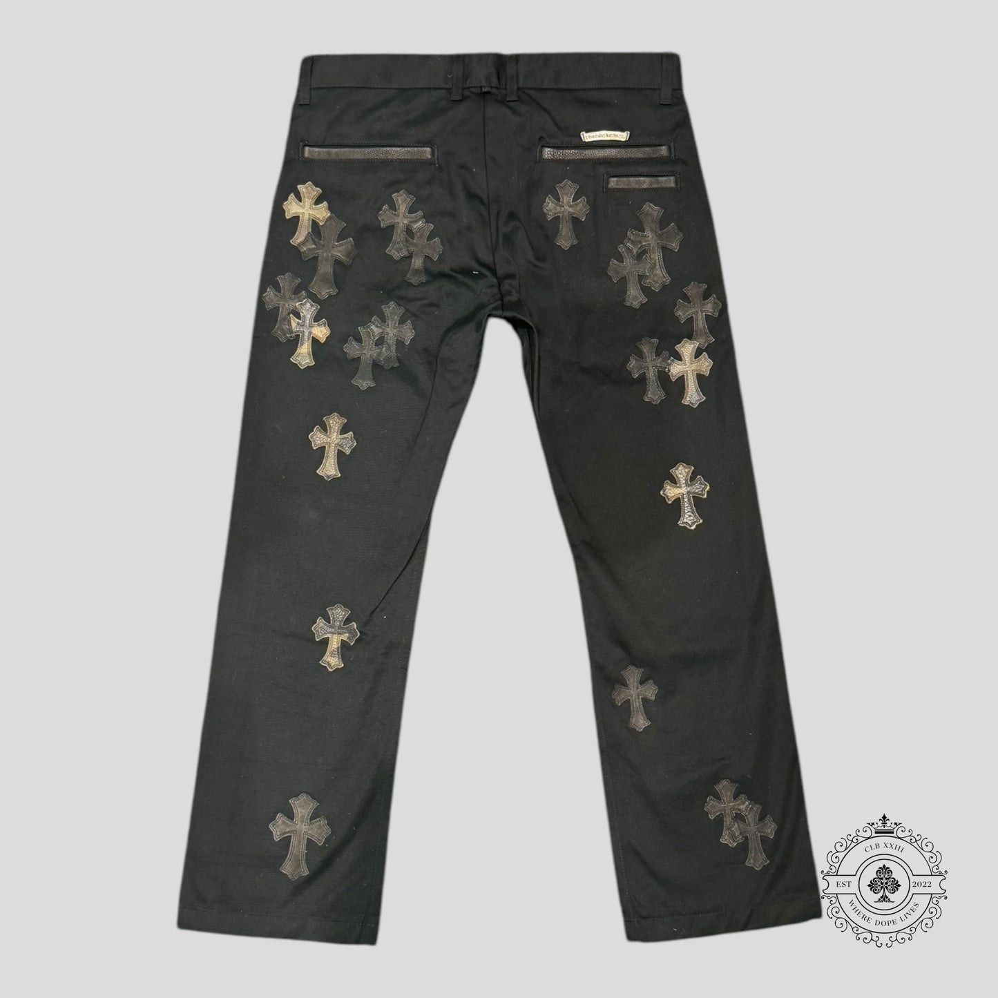 Chrome Hearts Cross Patch Chino Pants in Black / Camo