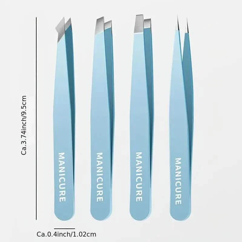 4-Pieces: High-Quality Eyebrow Tweezer
