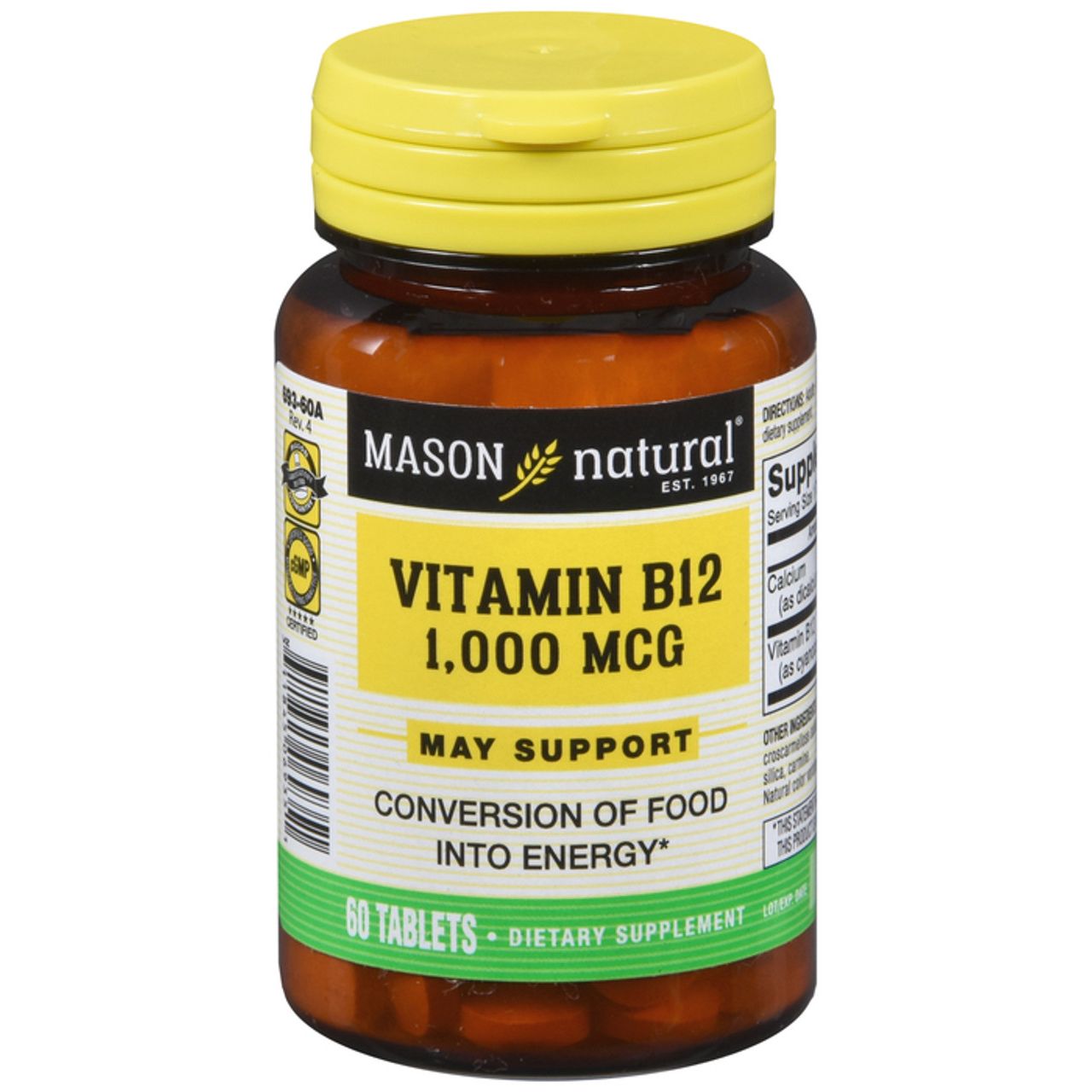 Mason Natural 1000 Mcg B-12 60 Tablets