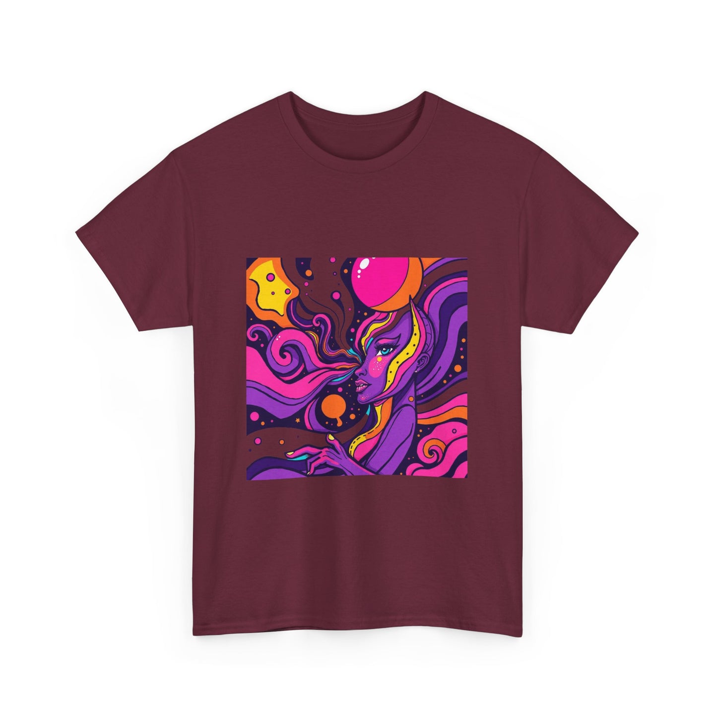 Vibrant Psychedelic Art Tee, Bohemian Graphic T-Shirt, Unisex Cotton Tee, Fashionable Casual Wear, Perfect Gift for Art Lovers
