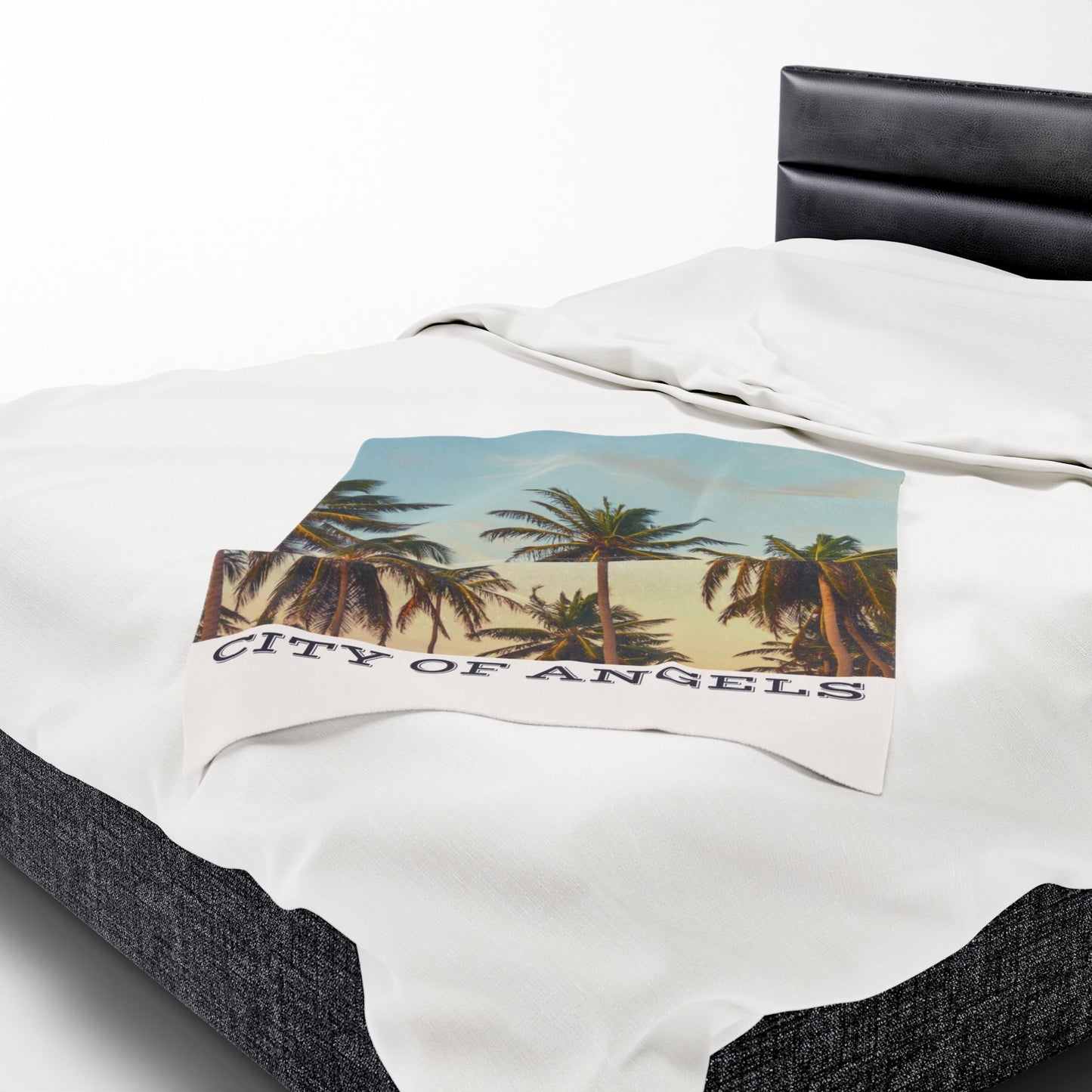 Cozy City of Angels Velveteen Plush Blanket, Soft Throw for Home, Beach Blanket, Travel Companion, Gift for Friends
