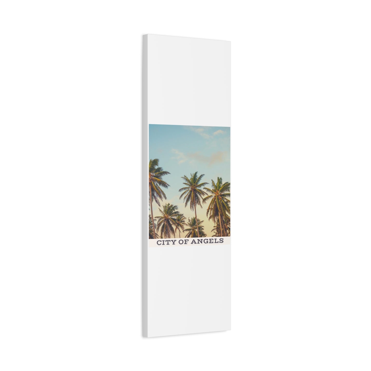 Tropical Palm Tree Canvas Print, City of Angeles Tropical Wall Art, Los Angeles Beach Decor, California Nature Photography, Home Decoration, Gift for Beach Lovers
