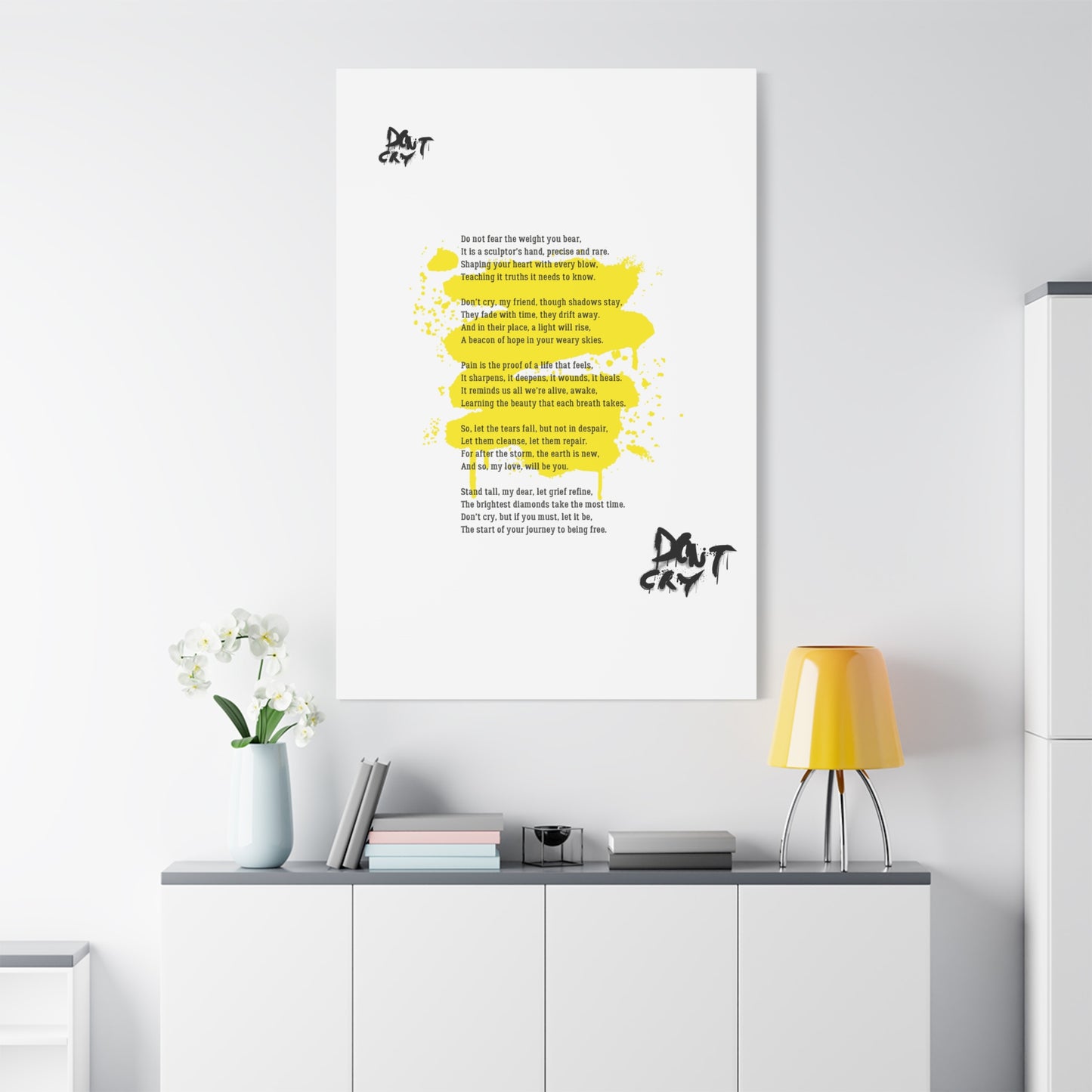 Inspirational Canvas Wall Art, Motivational Decor, Positive Quote, Home Office Wall Hanging, Unique Gift Idea, Modern Art Print