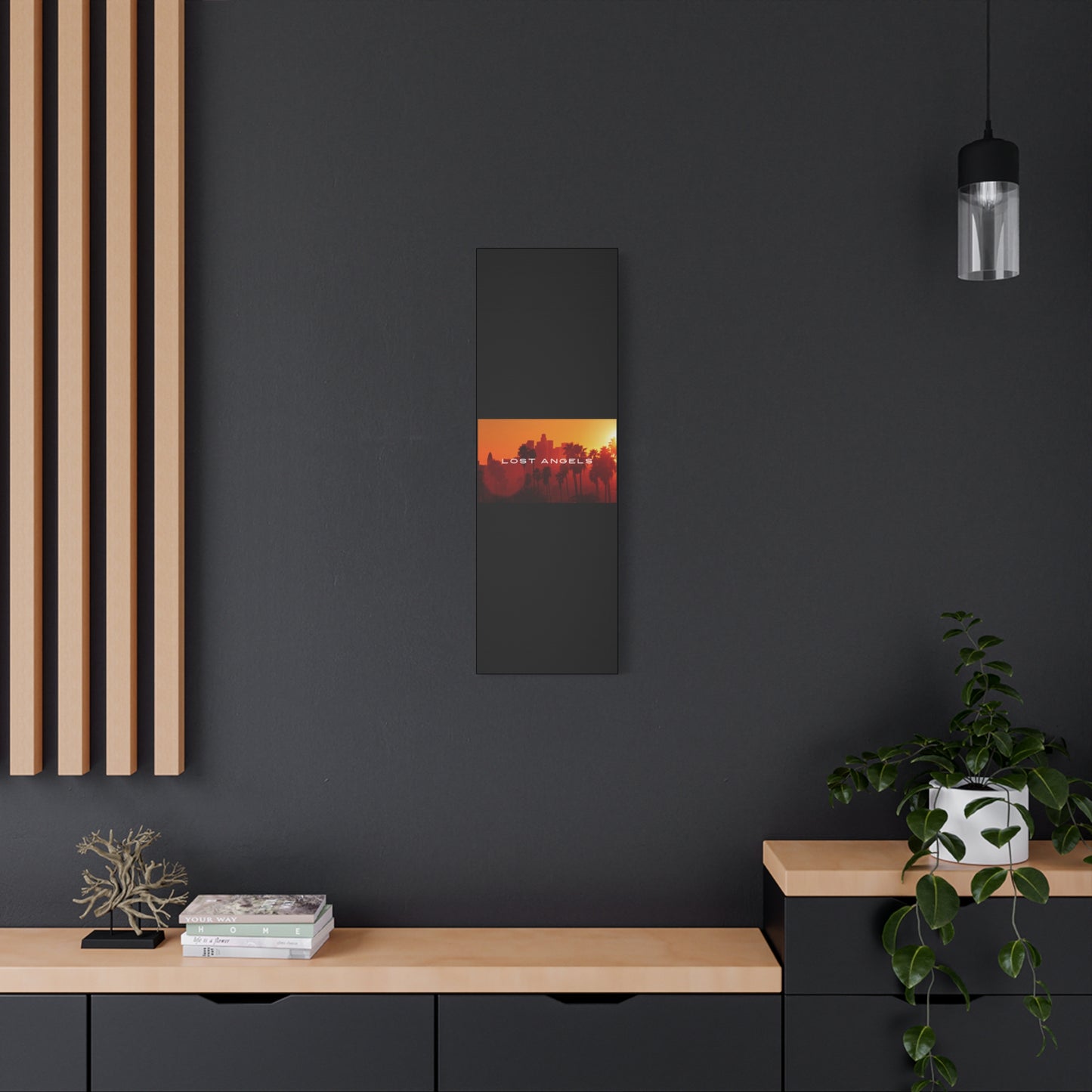 Lost Angels Wall Art Canvas | Sunset Cityscape Print, Home Decor, Gift for Art Lovers, Modern Living Room, California Vibe