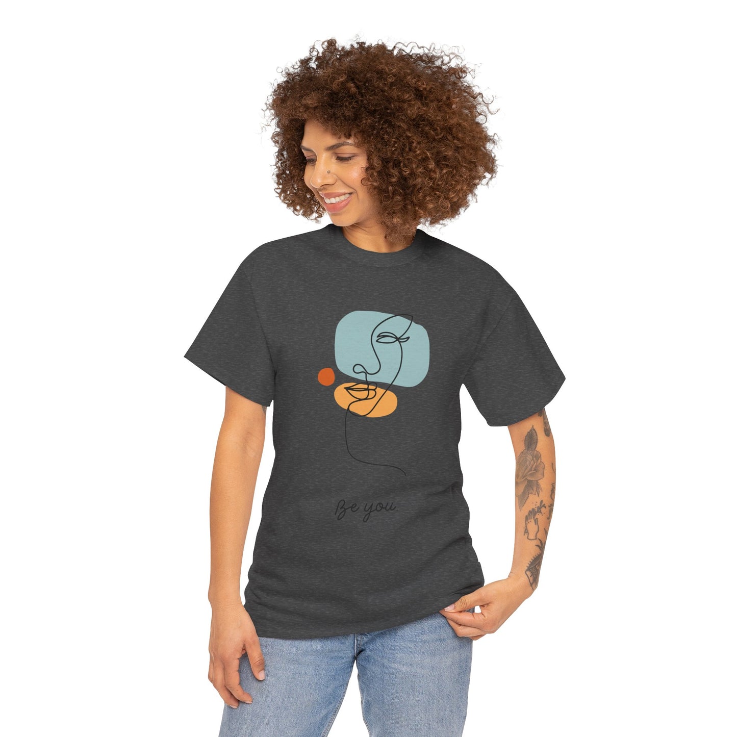 Minimalist Be You Tee, Unisex Cotton T-Shirt, Inspirational Graphic Tee, Gift for Friends, Casual Everyday Wear, Self-Love Apparel