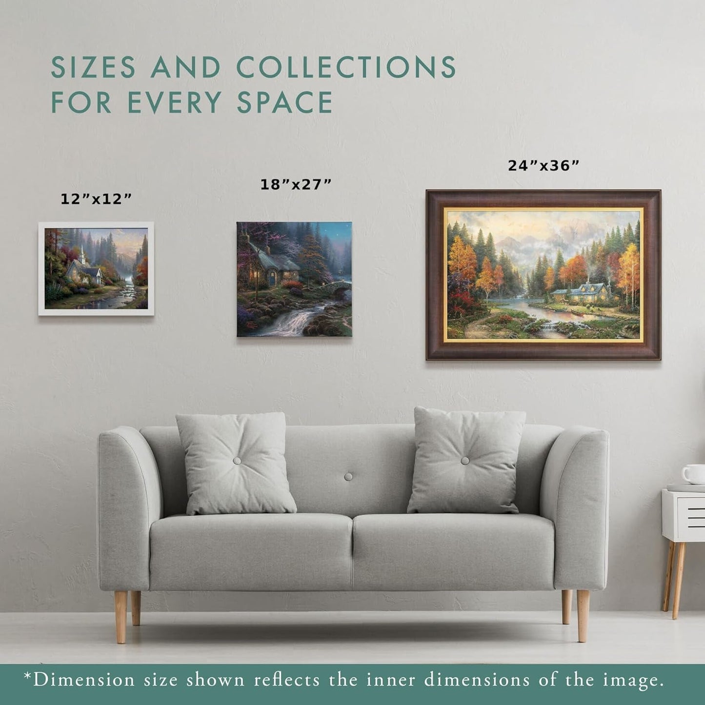 Sunrise Brushwork Canvas Art Burl Frame Certificate-3