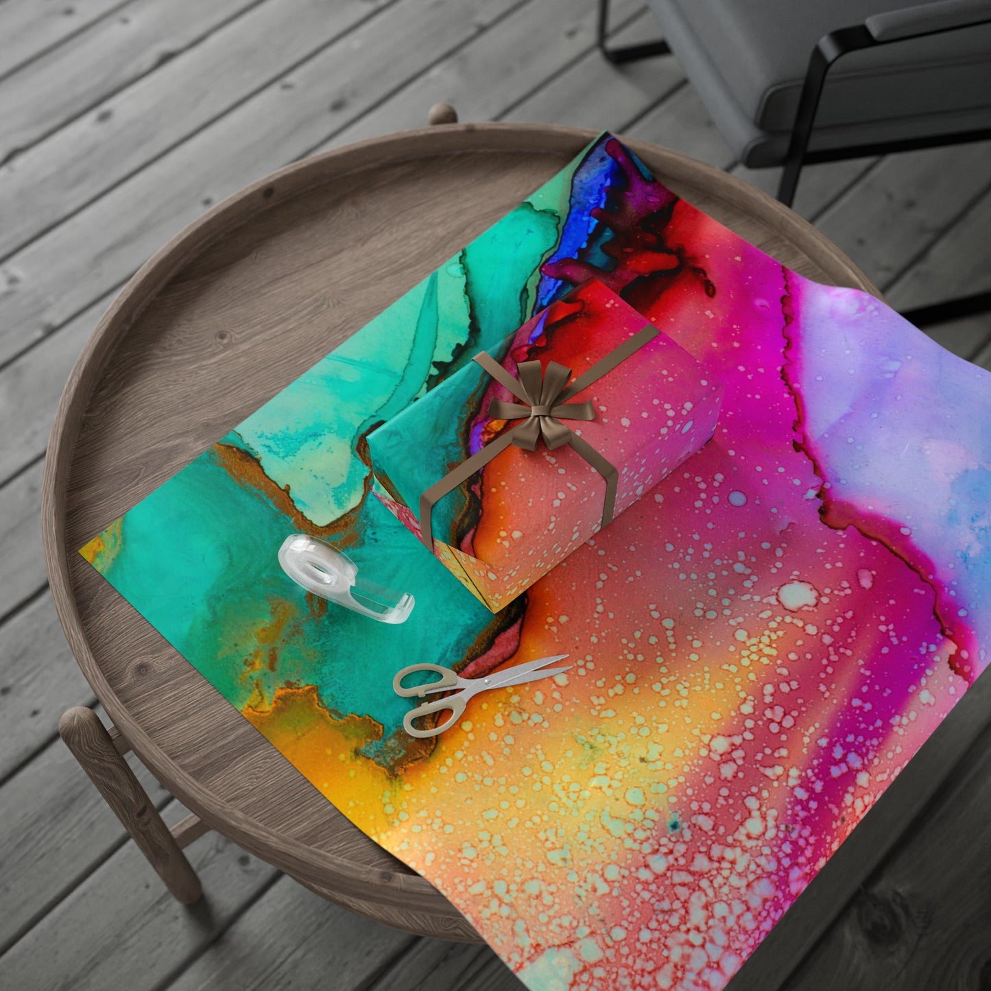 Vibrant Abstract Wrapping Paper | Colorful Gift Wrap for Parties, Birthdays, Weddings, Holidays, Creative Packaging