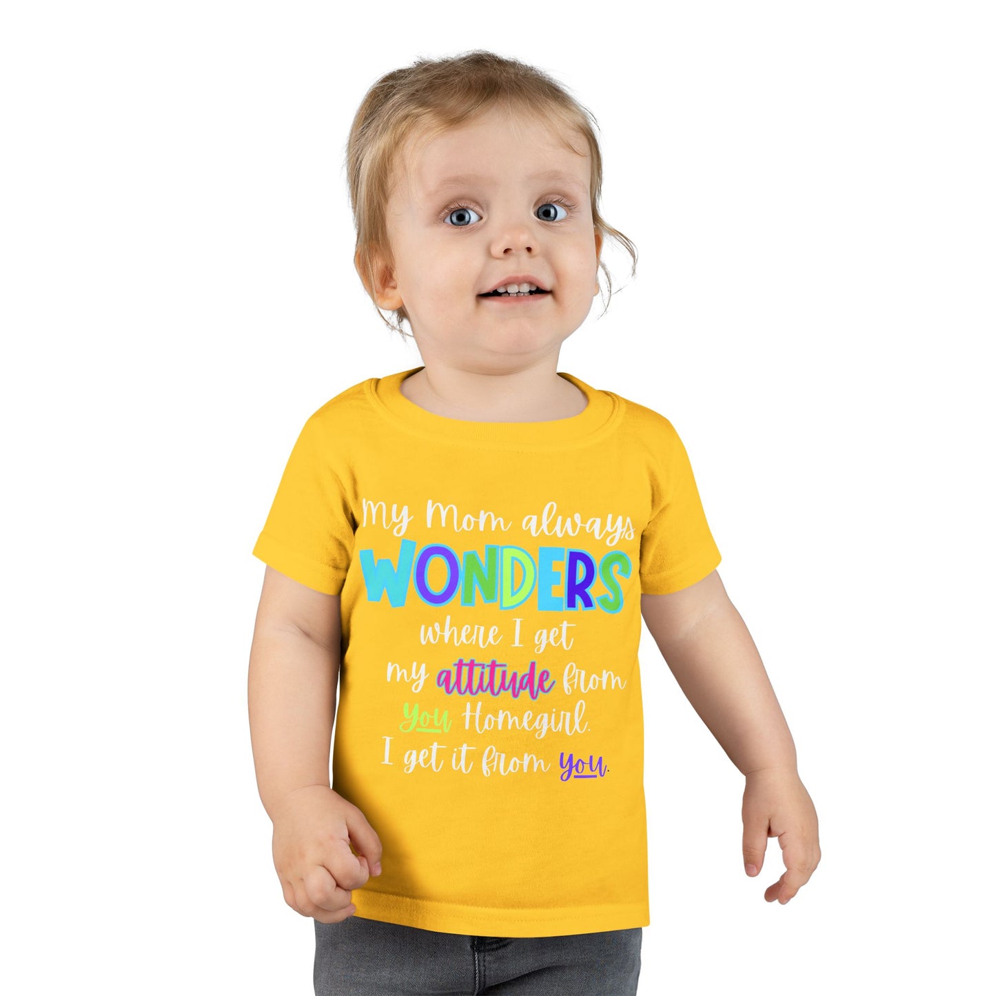 Toddler T-Shirt - My Mom Always Wonders, Cute Kids Tee, Birthday Gift, Baby Shower Gift, Fun Attitude Shirt