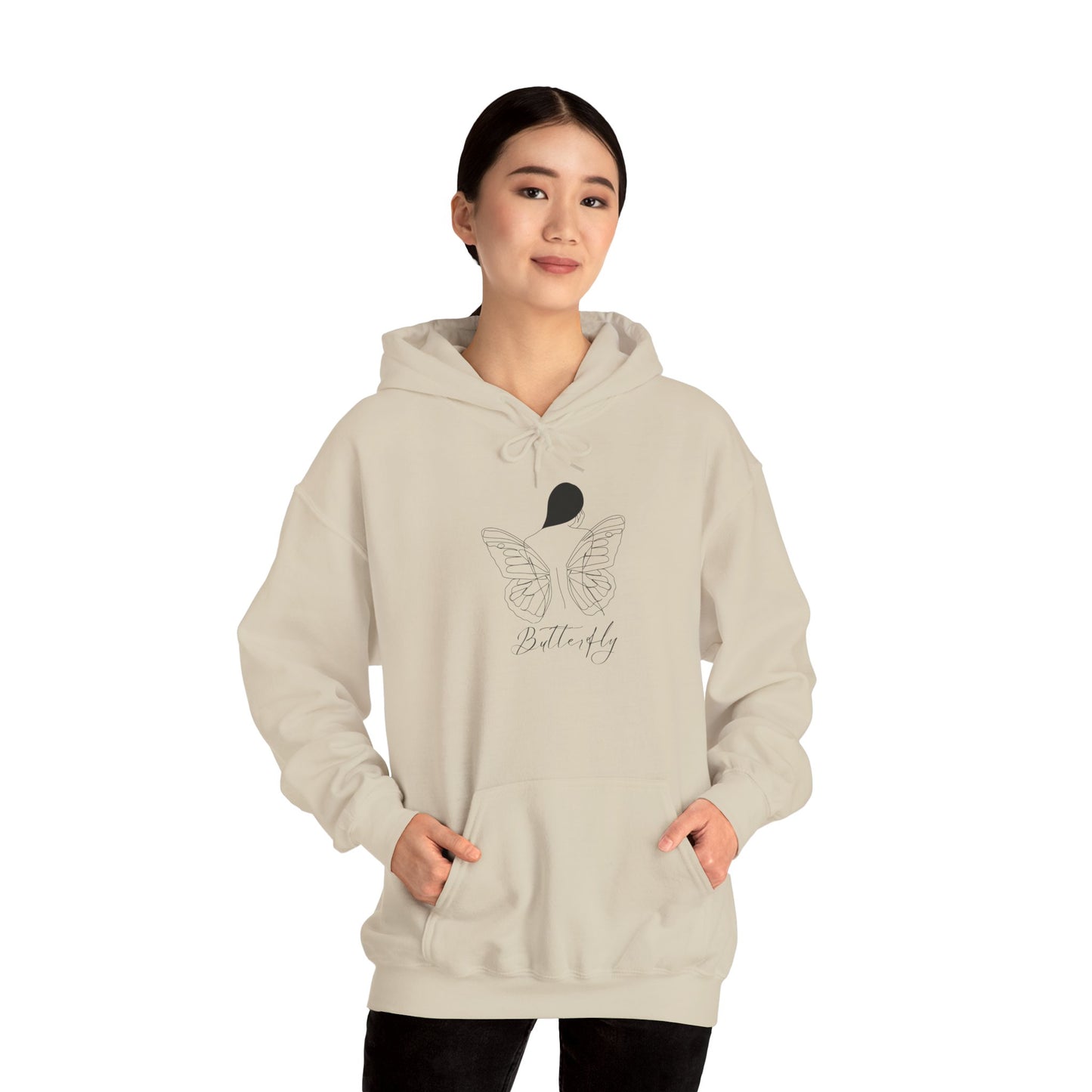 Butterfly Love Unisex Hoodie, Cozy Sweatshirt for Everyday Comfort, Gift for Nature Lovers, Butterfly Apparel for Spring