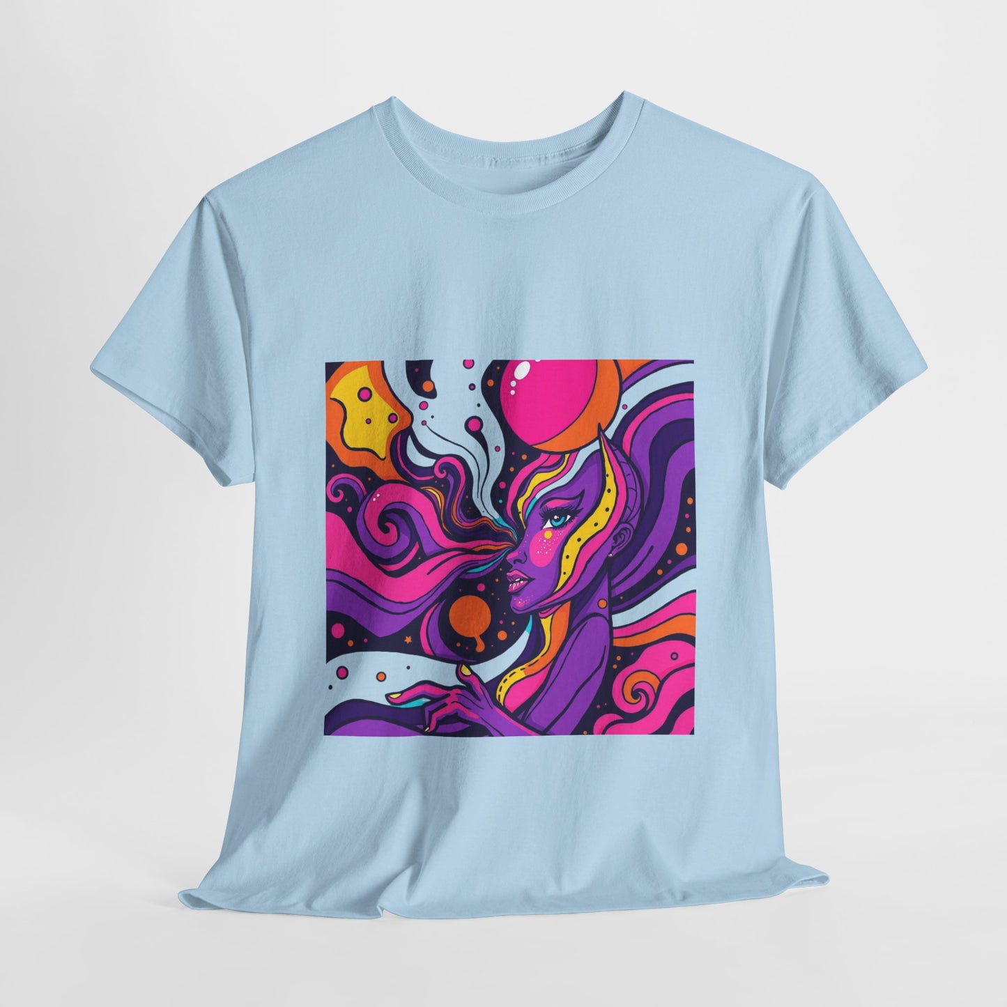 Vibrant Psychedelic Art Tee, Bohemian Graphic T-Shirt, Unisex Cotton Tee, Fashionable Casual Wear, Perfect Gift for Art Lovers
