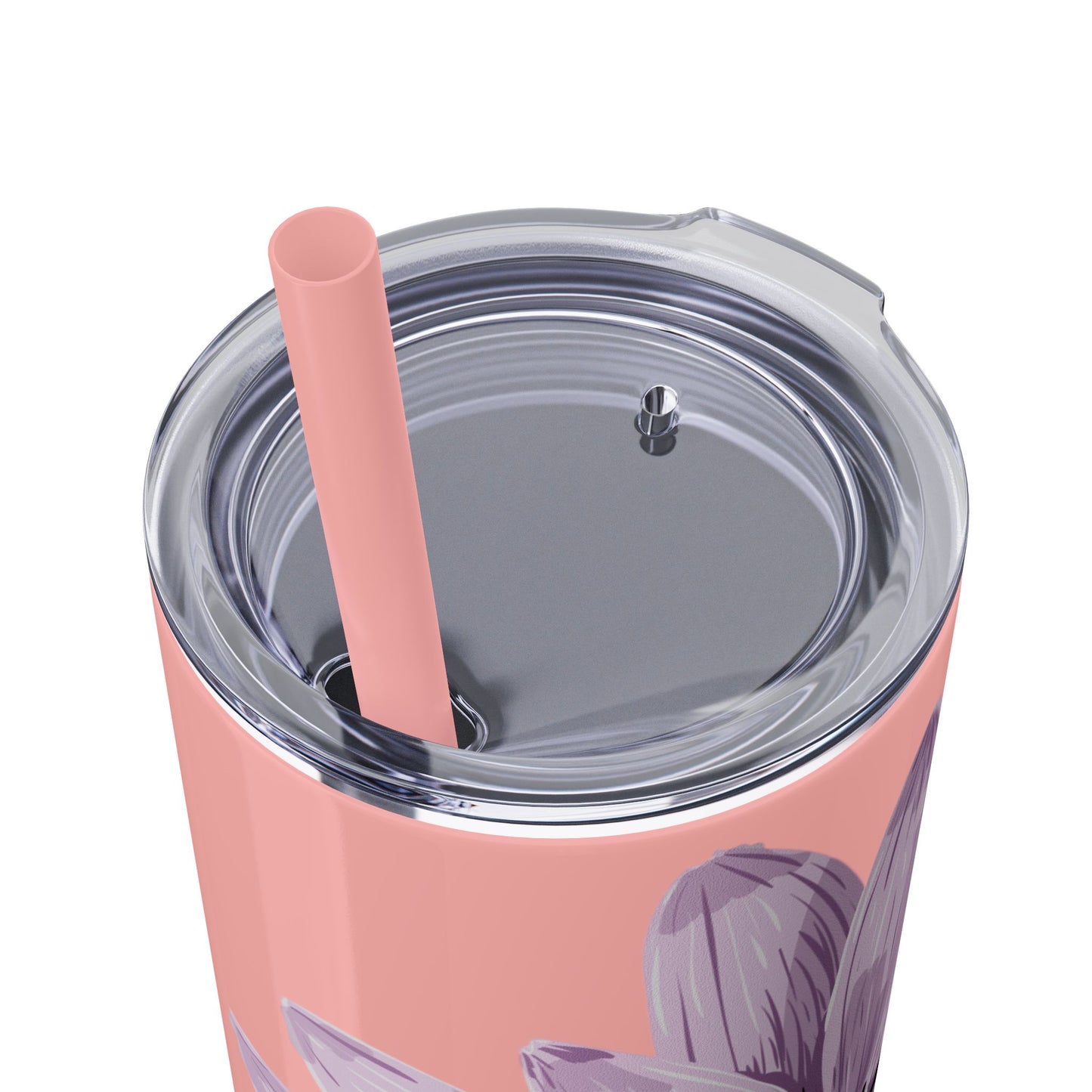 Floral Skinny Tumbler, 20oz - Stylish Drinkware for Home, Office, Gifts, Party Favors, Spring Decor