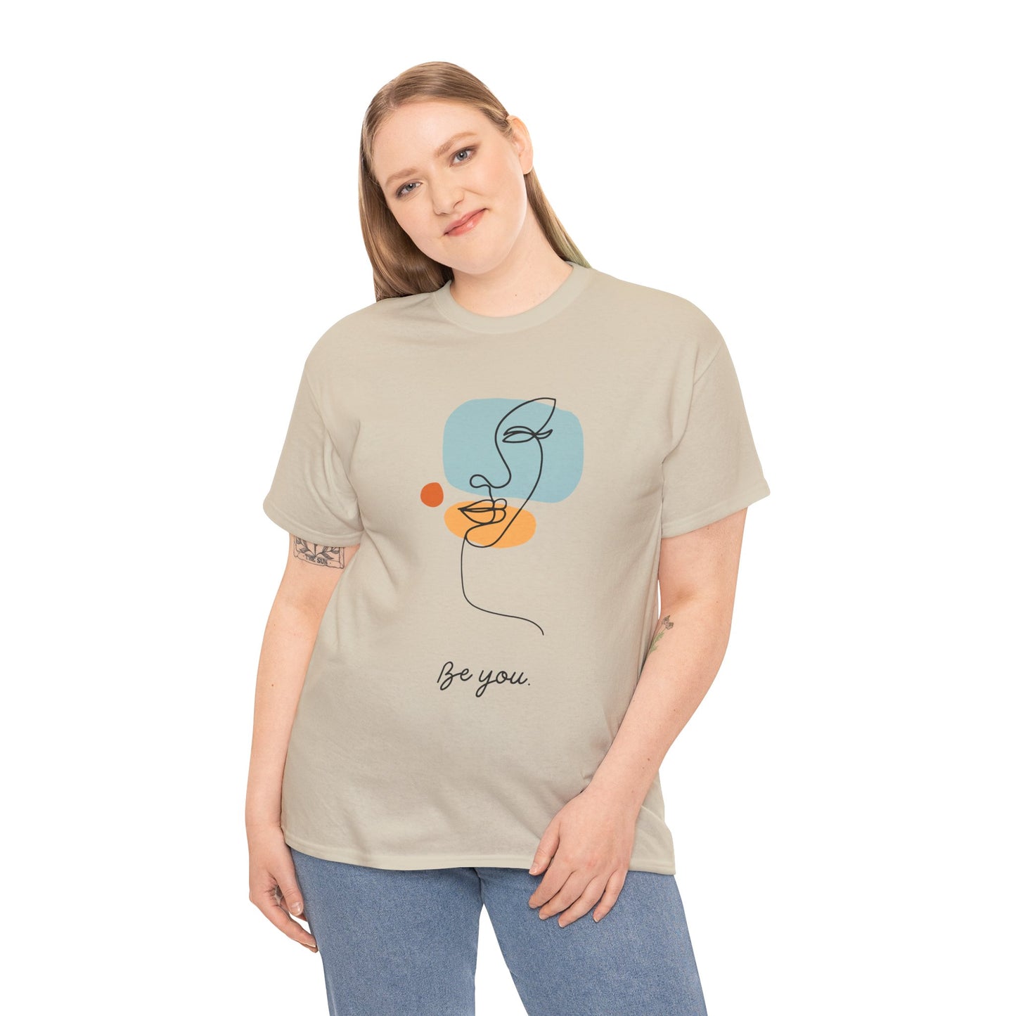 Minimalist Be You Tee, Unisex Cotton T-Shirt, Inspirational Graphic Tee, Gift for Friends, Casual Everyday Wear, Self-Love Apparel