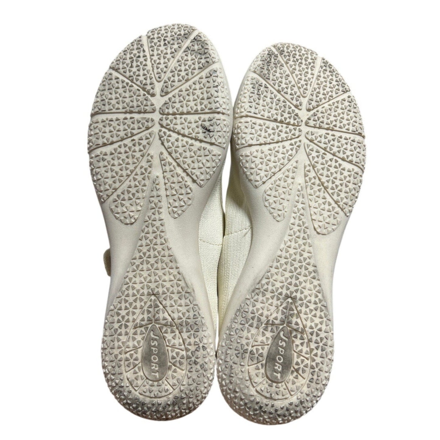 JSport Womens Size 8 Beige Tan Hook Loop Closure Mary Jane Comfort Shoes