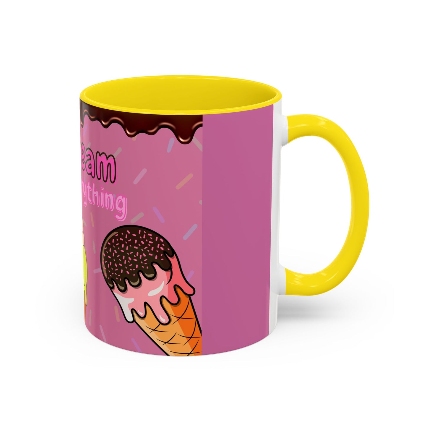 Ice Cream Solves Everything Coffee Mug - Fun Beverage Cup for Ice Cream Lovers, Gift for Holidays, Birthday, Summer