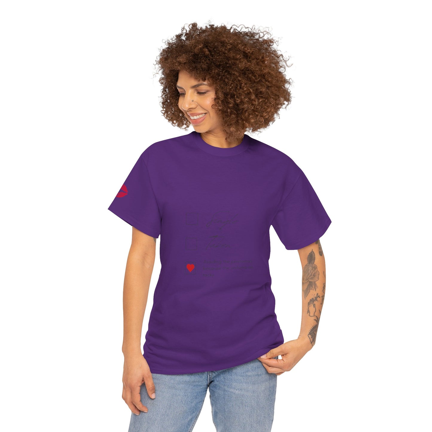YOU ARE ART - SINGLE, TAKEN... Artistic Unisex Cotton Tee with Heartfelt Prints, Casual Wear, Gift for Artists, Streetwear, Inspirational Fashion