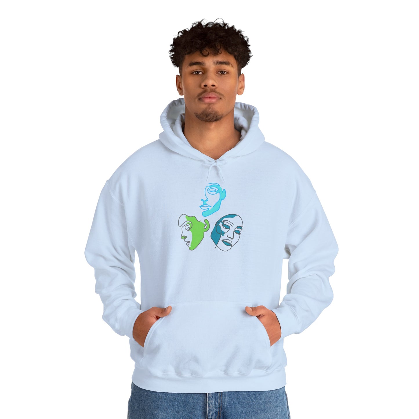 Whimsical Character Hoodie, Cozy Unisex Sweatshirt, Fun Gift for Friends, Casual Wear, Unique Art Design
