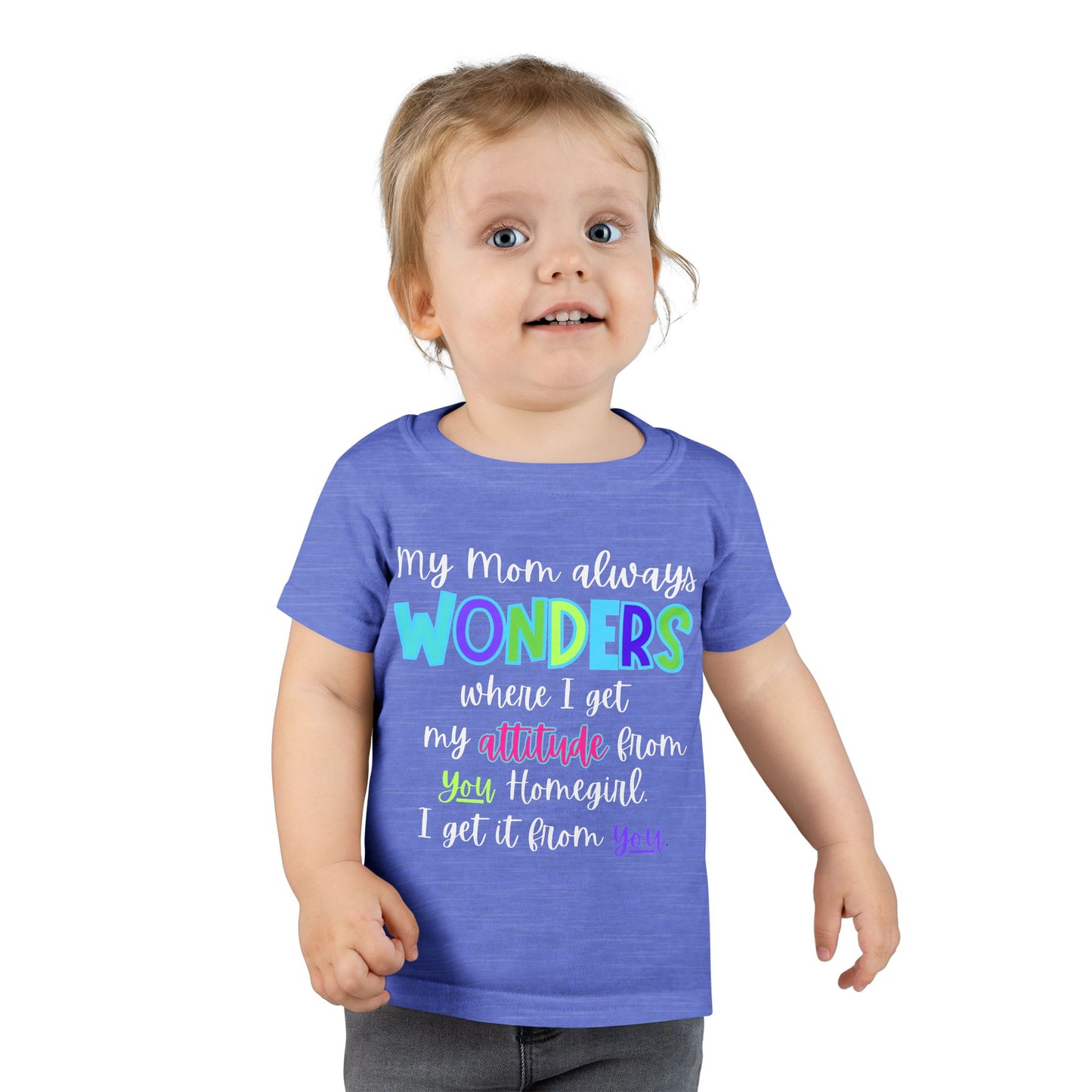 Toddler T-Shirt - My Mom Always Wonders, Cute Kids Tee, Birthday Gift, Baby Shower Gift, Fun Attitude Shirt
