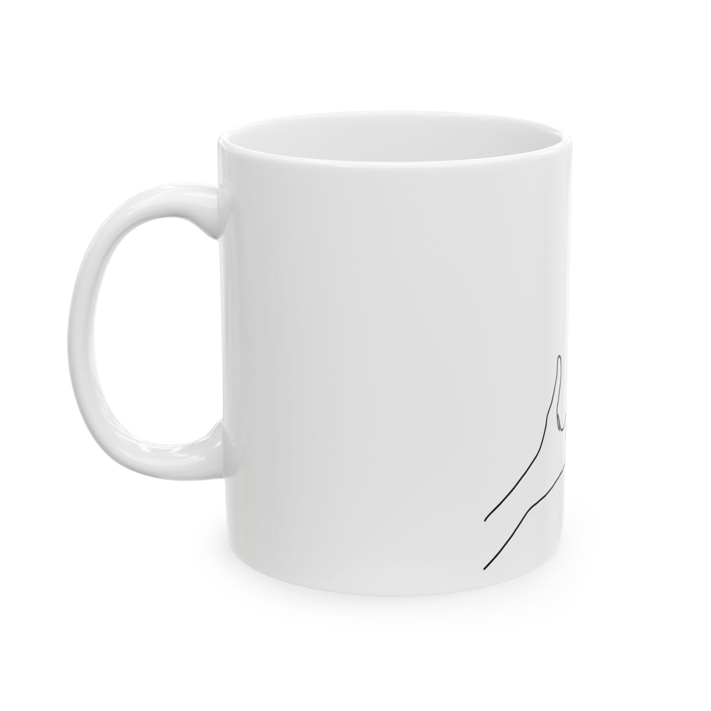 Love Connection Ceramic Mug - Hand-Drawn Heart Design, Gift for Couples, Valentine’s Day, Coffee Lover's Mug, Cute Kitchenware