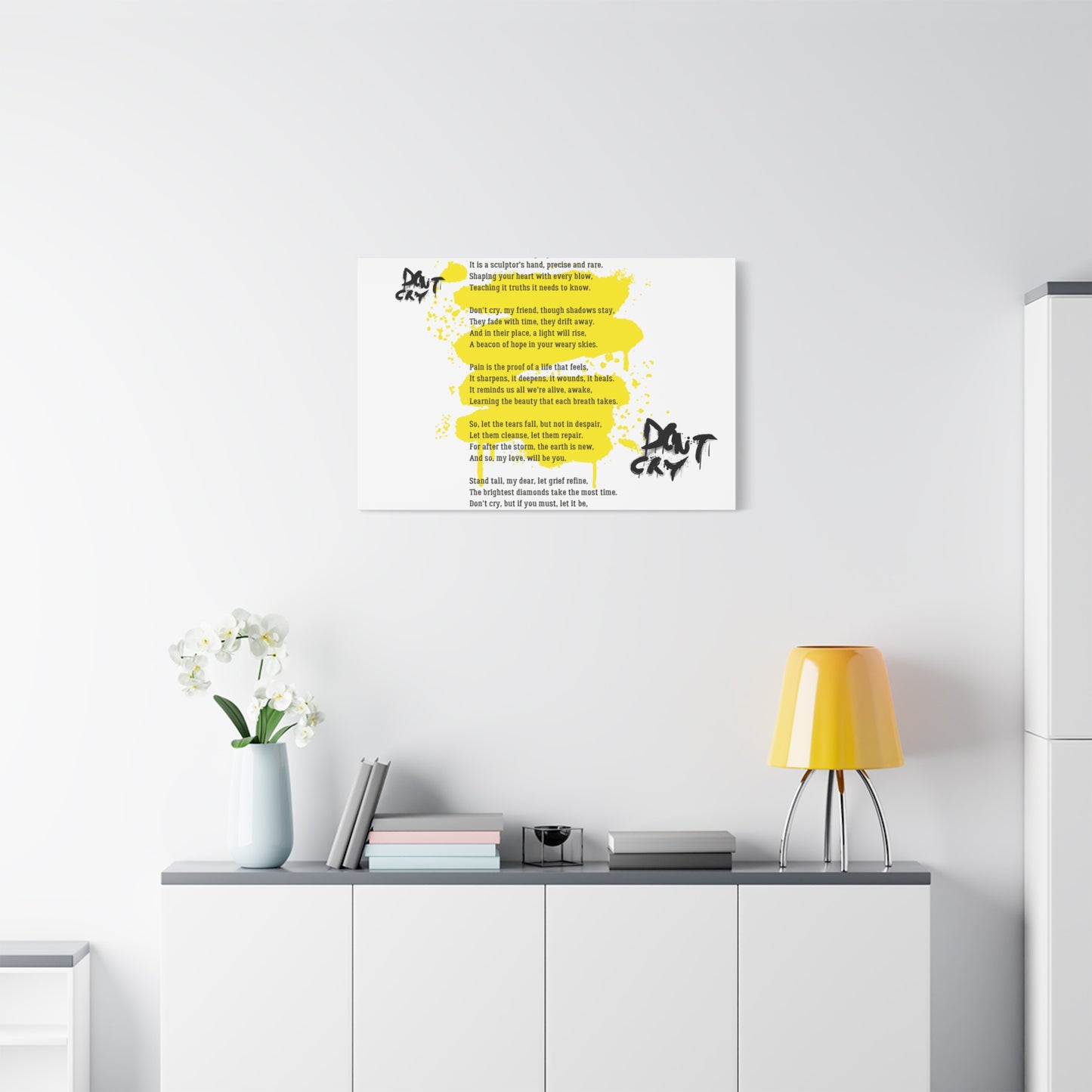 Inspirational Canvas Wall Art, Motivational Decor, Positive Quote, Home Office Wall Hanging, Unique Gift Idea, Modern Art Print