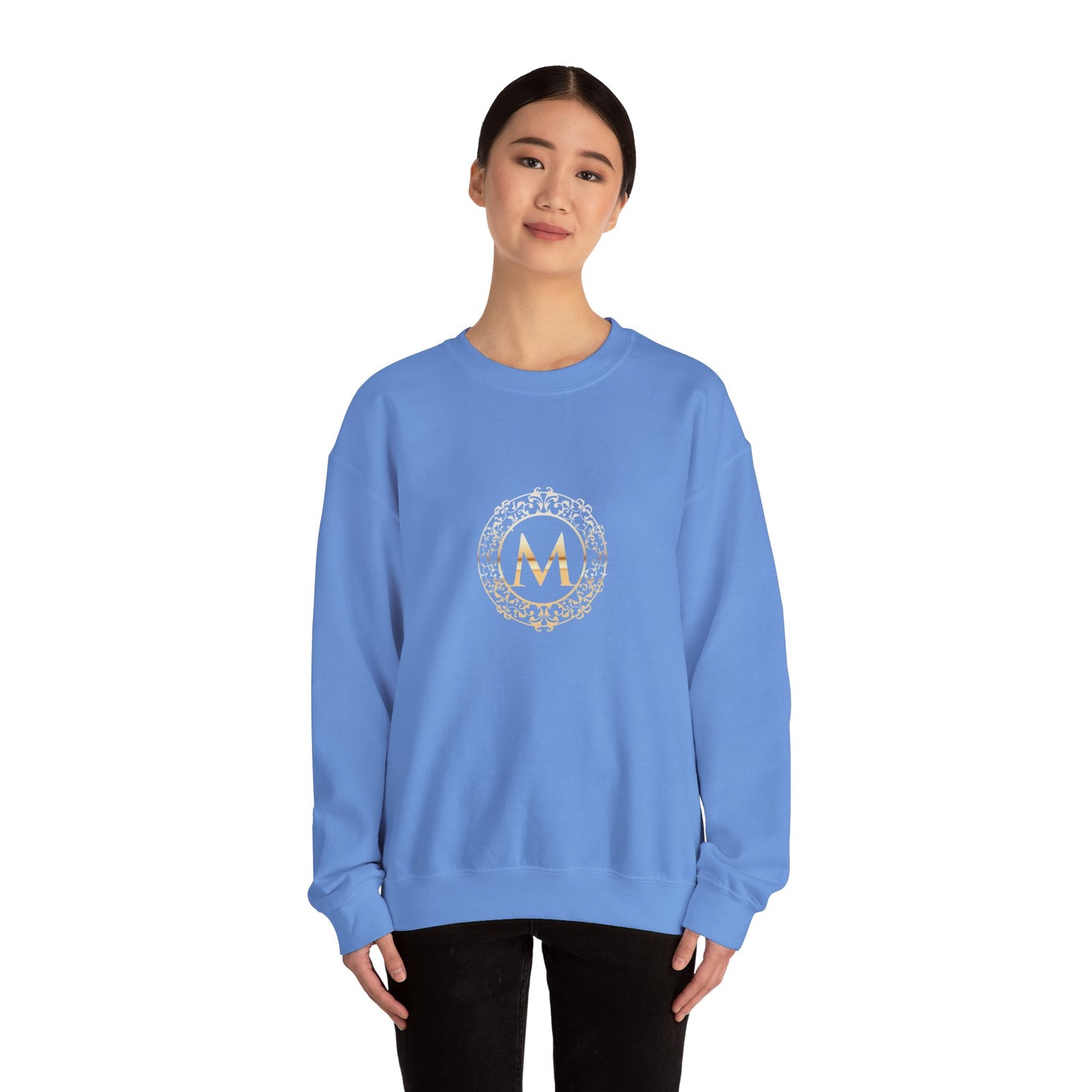 M LOGO - Mia Pruitt Monogrammed Heavy Blend Crewneck Sweatshirt