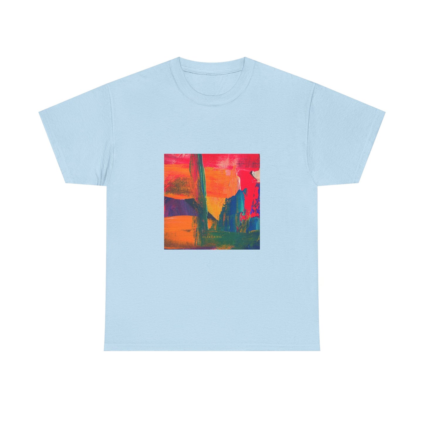 Vibrant Art Bird of Paradise Painting Tee for Creative Souls, Unisex Heavy Cotton T-Shirt, Artistic Gift